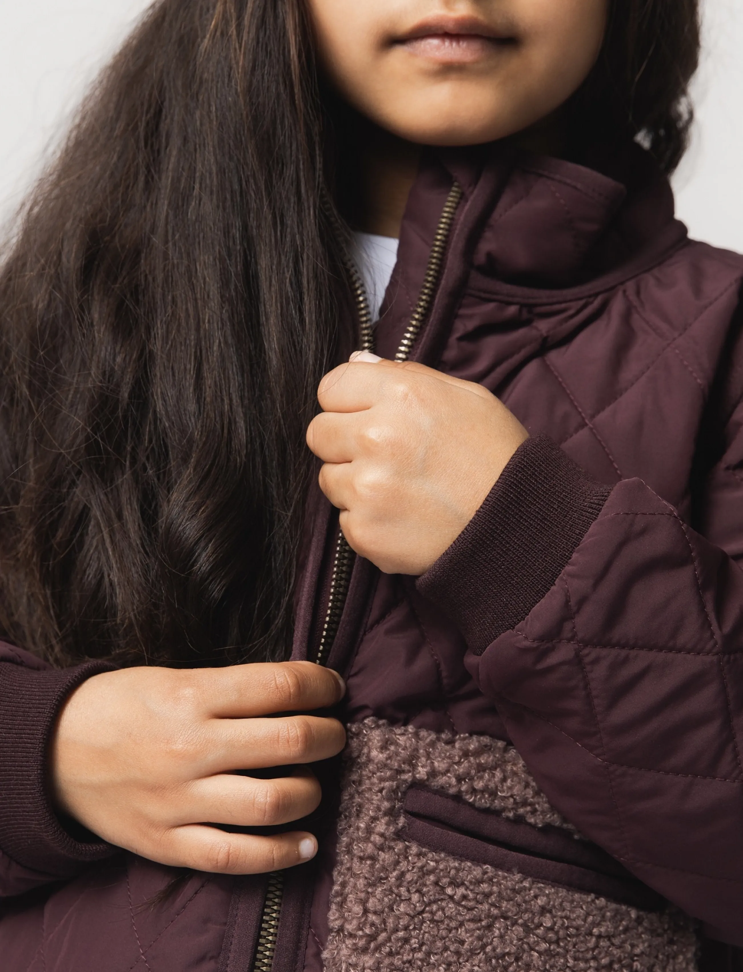 MINI A TURE MATLOU thermo jacket. GRS - MINI A TURE - FUDGE AUBERGINE / burgundy