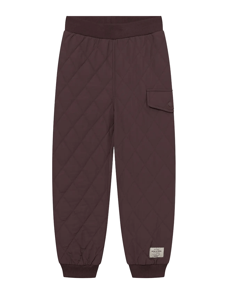 MINI A TURE - MATJAVA thermo pants. GRS - termopüksid - fudge aubergine - 0
