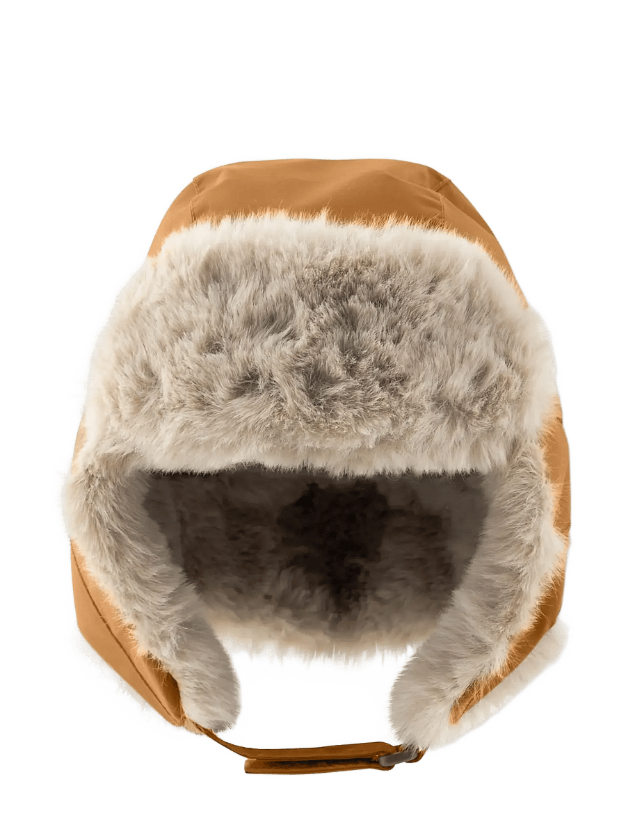 MINI A TURE - MATCRISTER teddy lined winter hood - vintermössor - brown sugar - 1