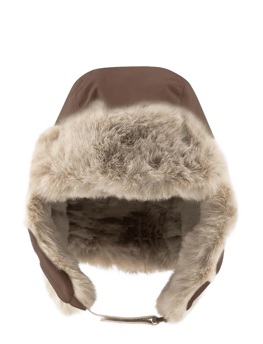MINI A TURE - MATCRISTER teddy lined winter hood - vintermössor - chestnut brown - 0