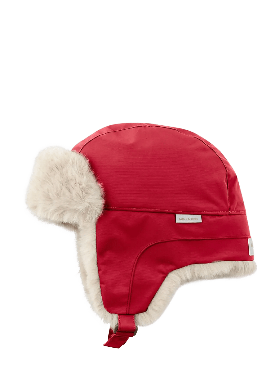 MINI A TURE - MATCRISTER teddy lined winter hood - vintermössor - chili pepper - 2