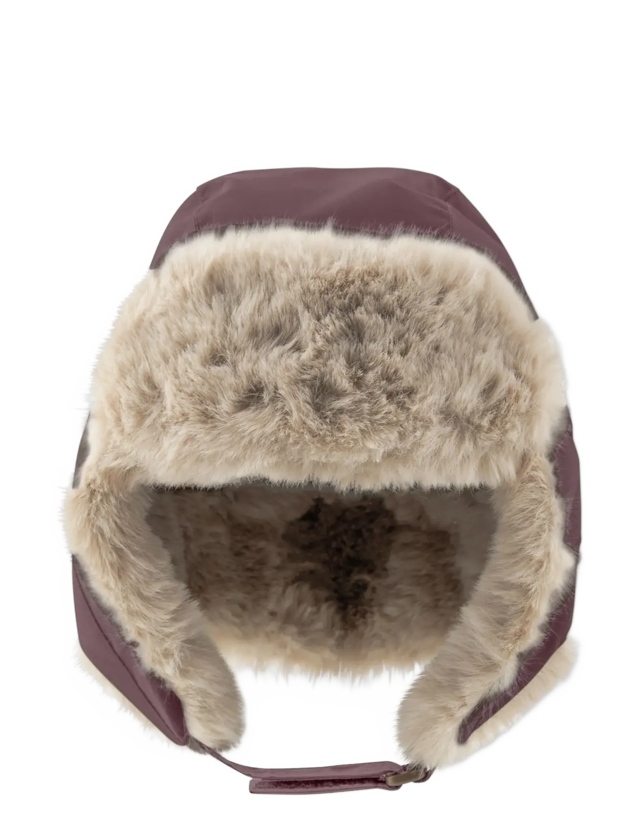 MINI A TURE - MATCRISTER teddy lined winter hood - vintermössor - fudge aubergine - 1