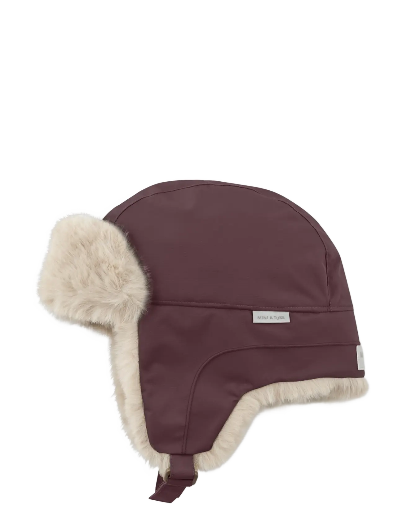 MINI A TURE - MATCRISTER teddy lined winter hood - vintermössor - fudge aubergine - 2