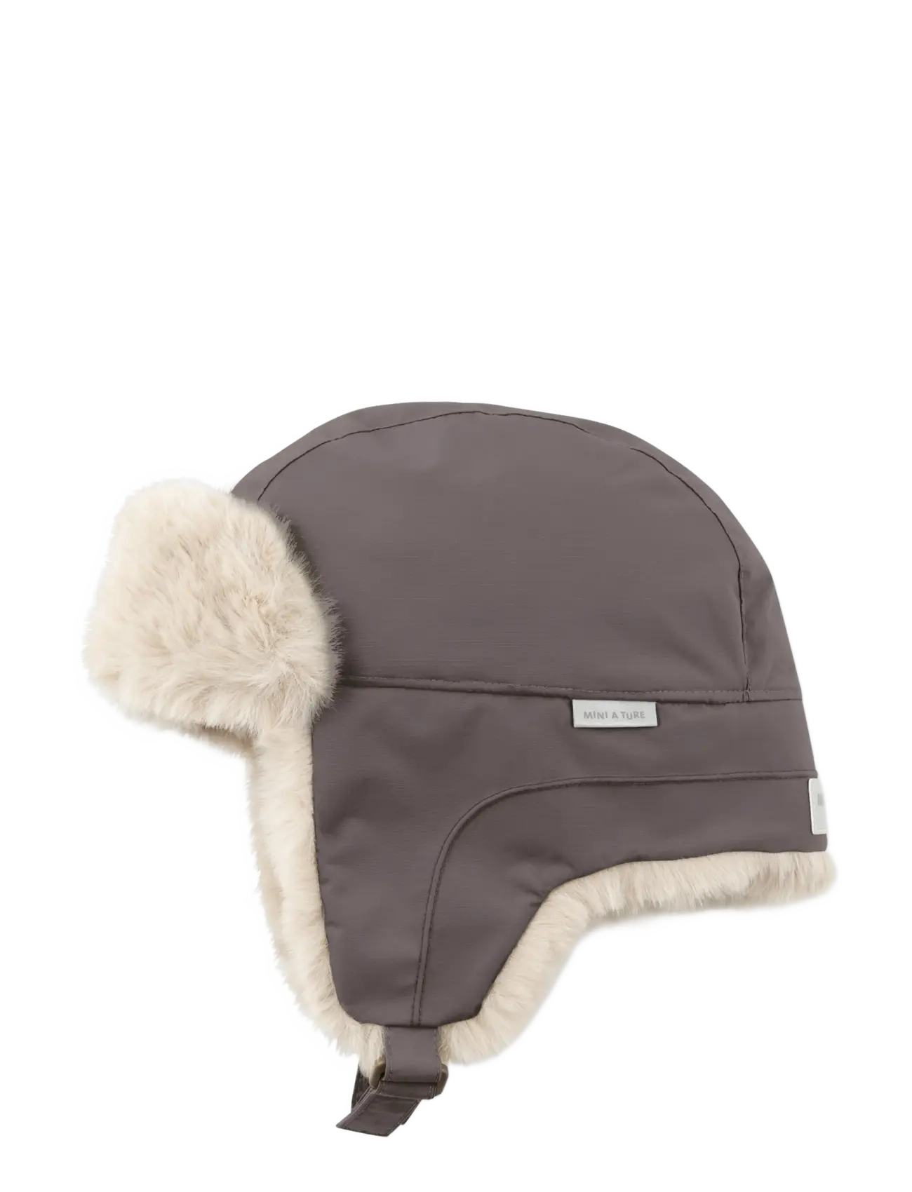 MINI A TURE - MATCRISTER teddy lined winter hood - vintermössor - plum kitten - 2