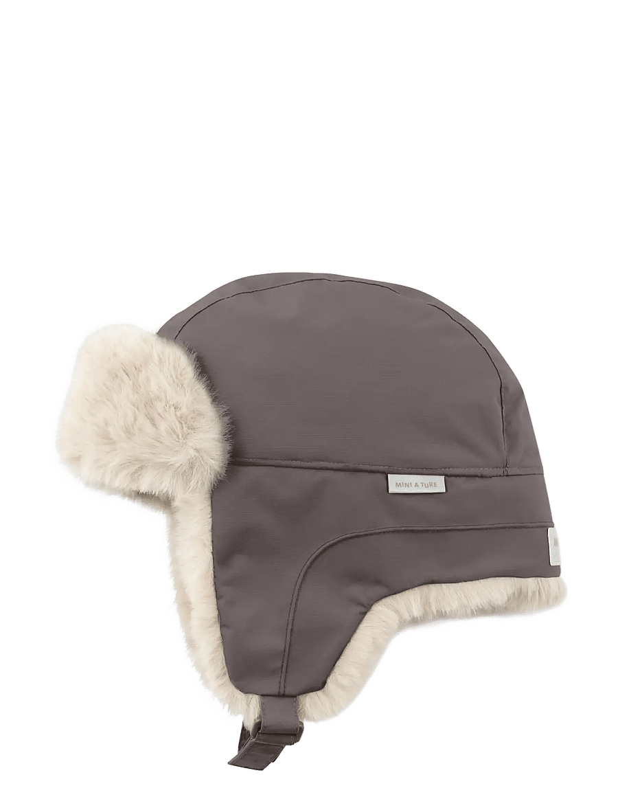 MINI A TURE - MATCRISTER teddy lined winter hood - vintermössor - plum kitten - 2