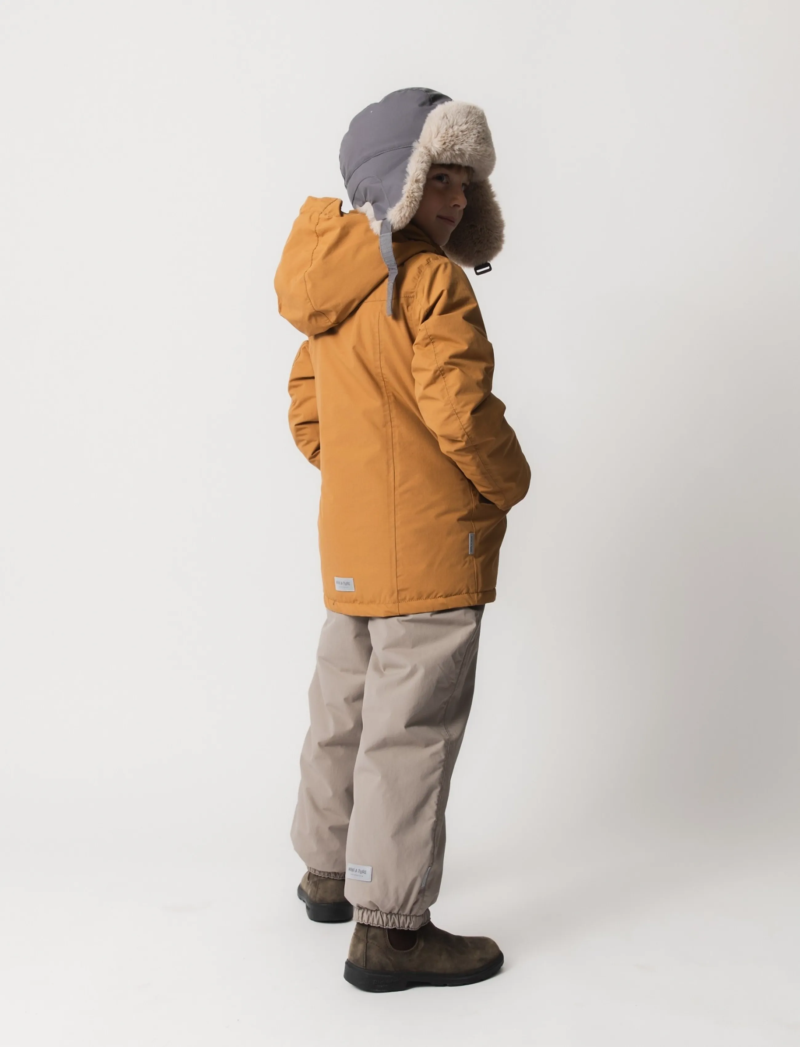 MINI A TURE - MATCRISTER teddy lined winter hood - vintermössor - plum kitten - 4
