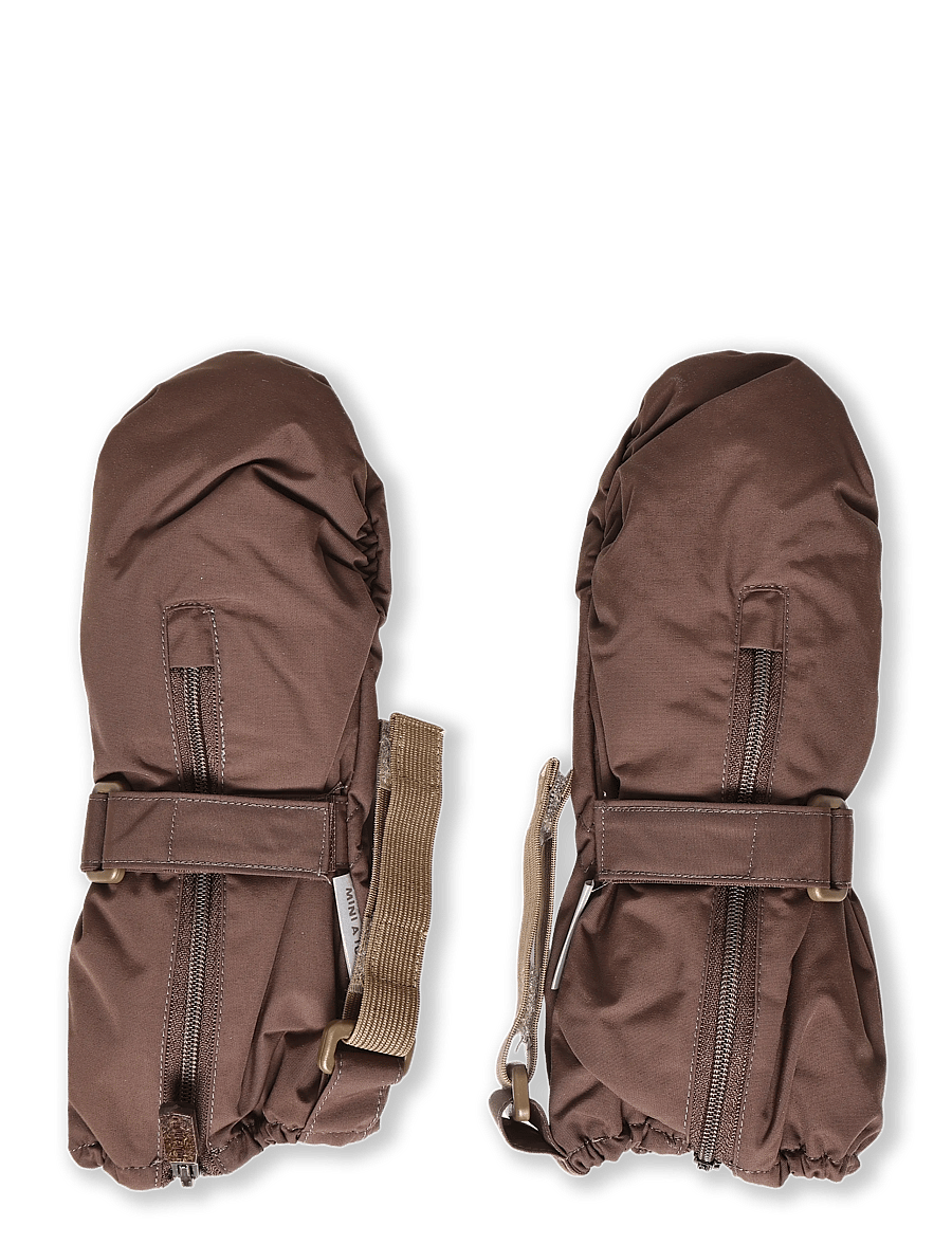 MINI A TURE - MATCESAR fleece lined mittens - handschuhe - chestnut brown - 0
