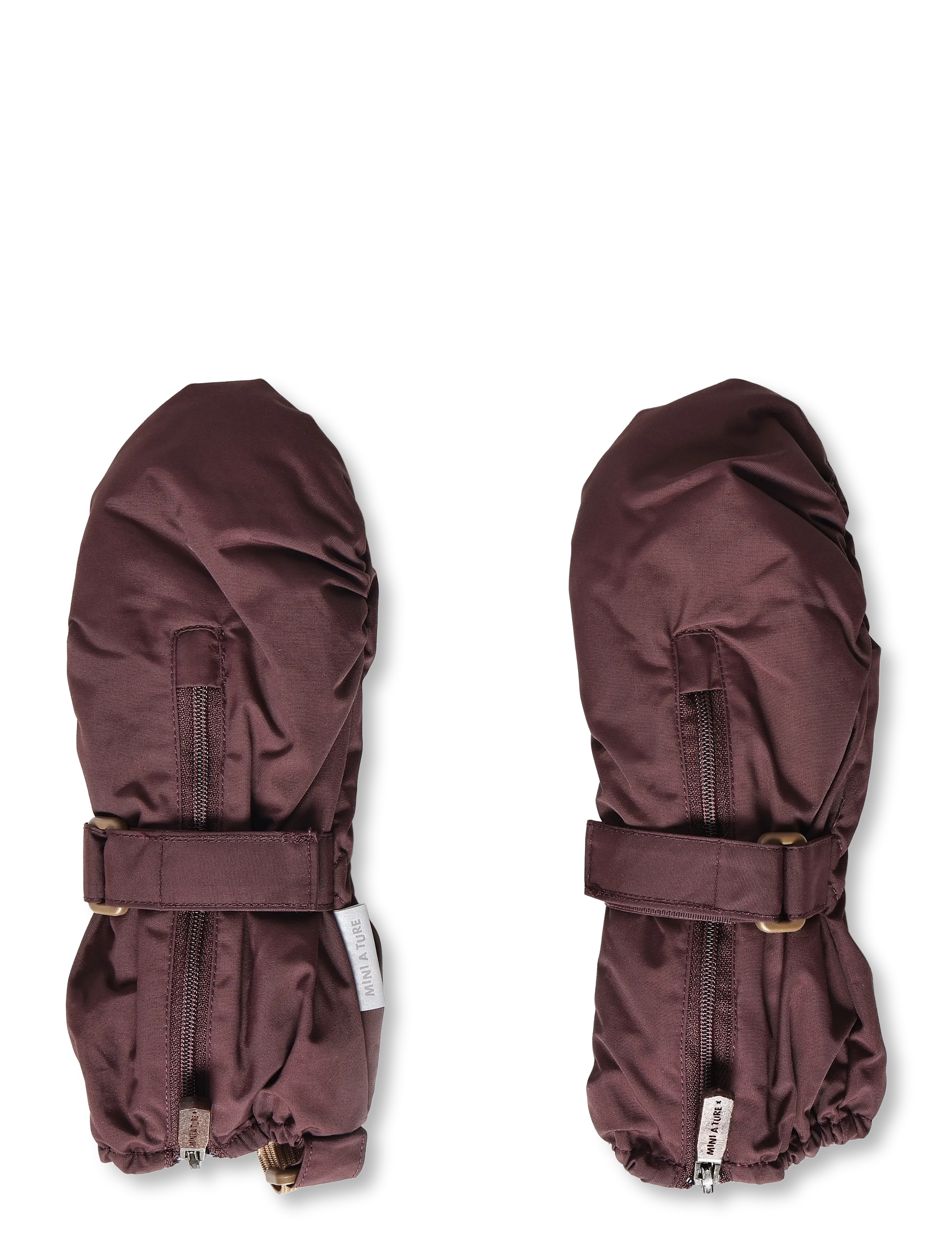 MINI A TURE - MATCESAR fleece lined mittens - kindad - fudge aubergine - 1