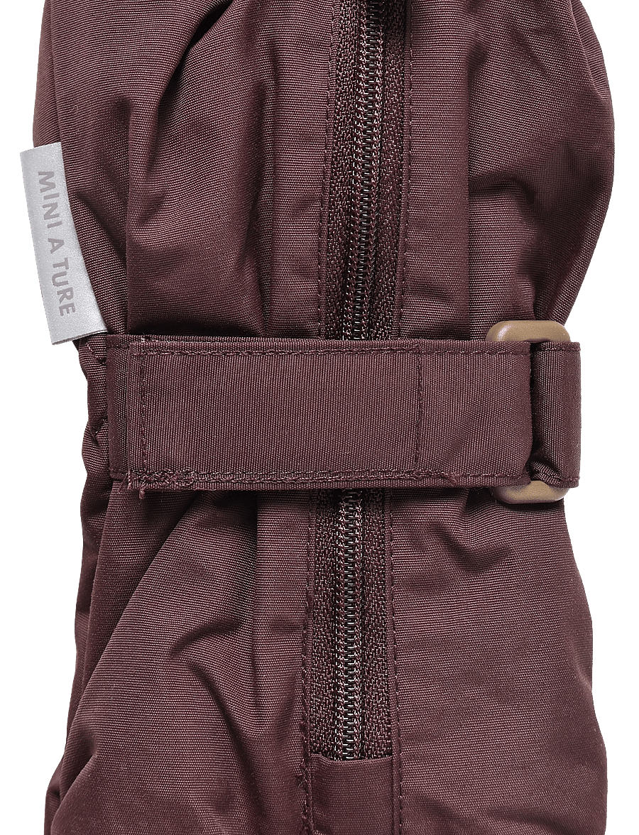 MINI A TURE - MATCESAR fleece lined mittens - handschuhe - fudge aubergine - 4