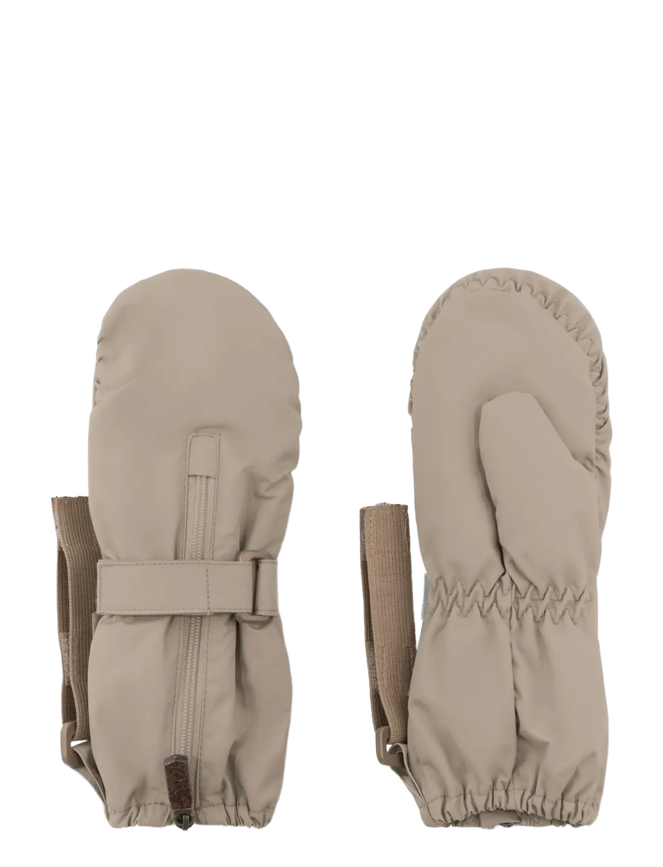 MINI A TURE - MATCESAR fleece lined mittens - kindad - grey brown - 1