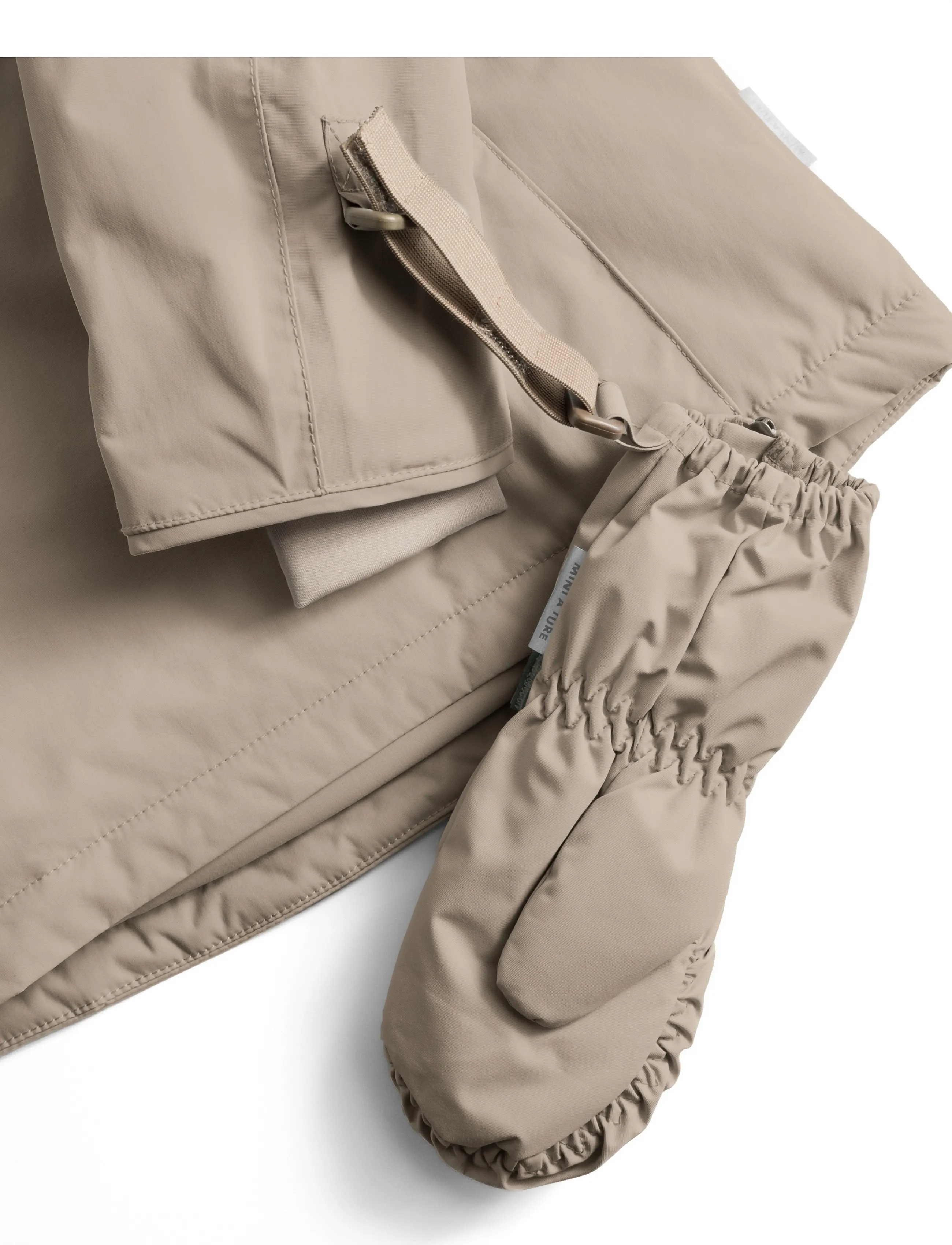 MINI A TURE - MATCESAR fleece lined mittens - kindad - grey brown - 3
