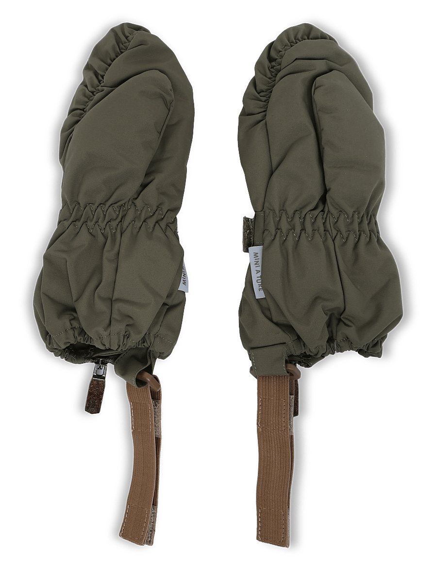 MINI A TURE - MATCESAR fleece lined mittens - handschuhe - kalamata green - 1