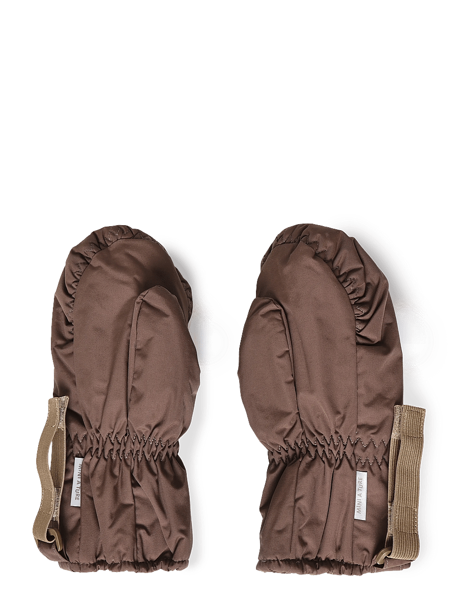MINI A TURE - MATCORDT fleece lined mittens - gloves - chestnut brown - 1