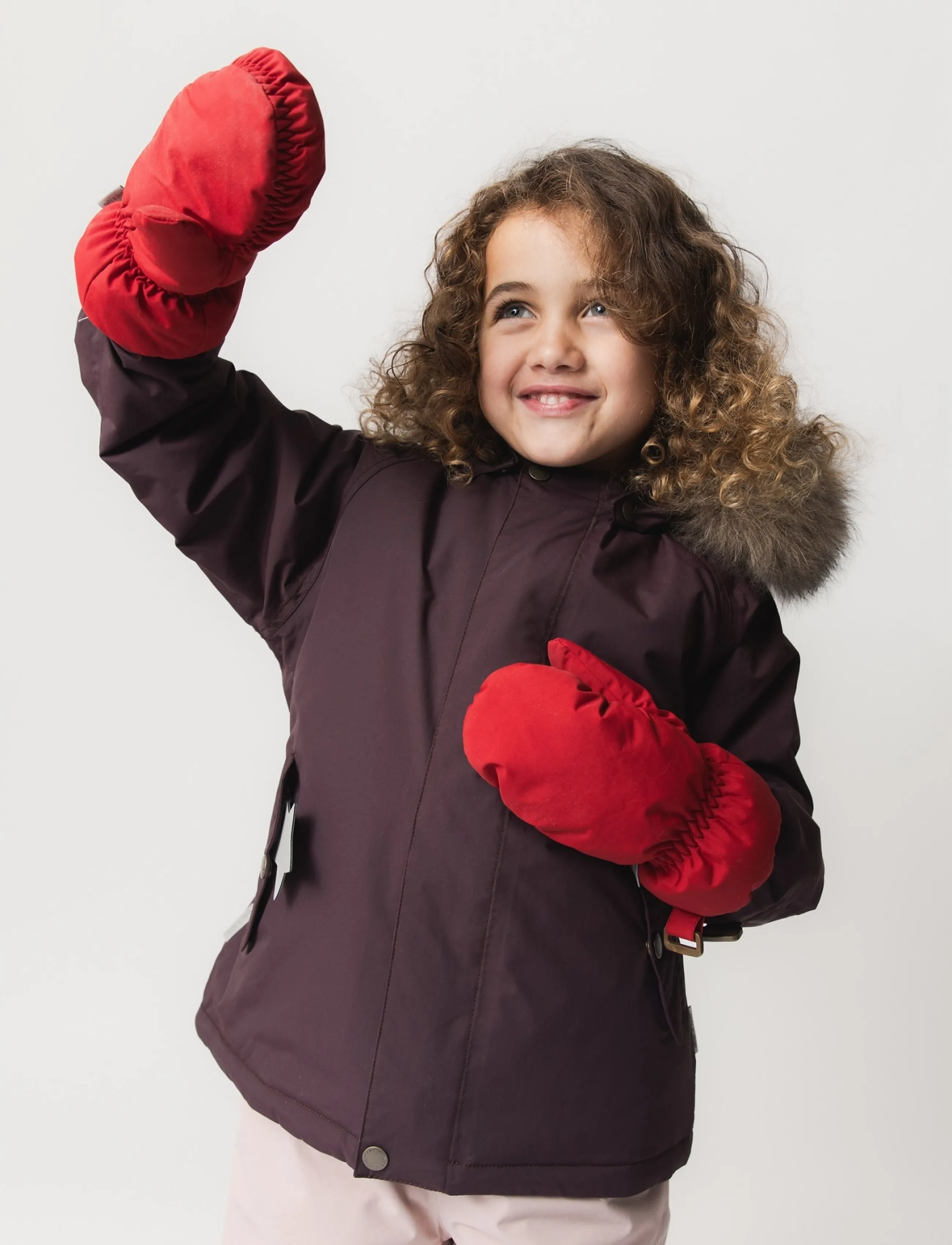 MINI A TURE MATCORDT fleece lined mittens - MINI A TURE - CHILI PEPPER / red