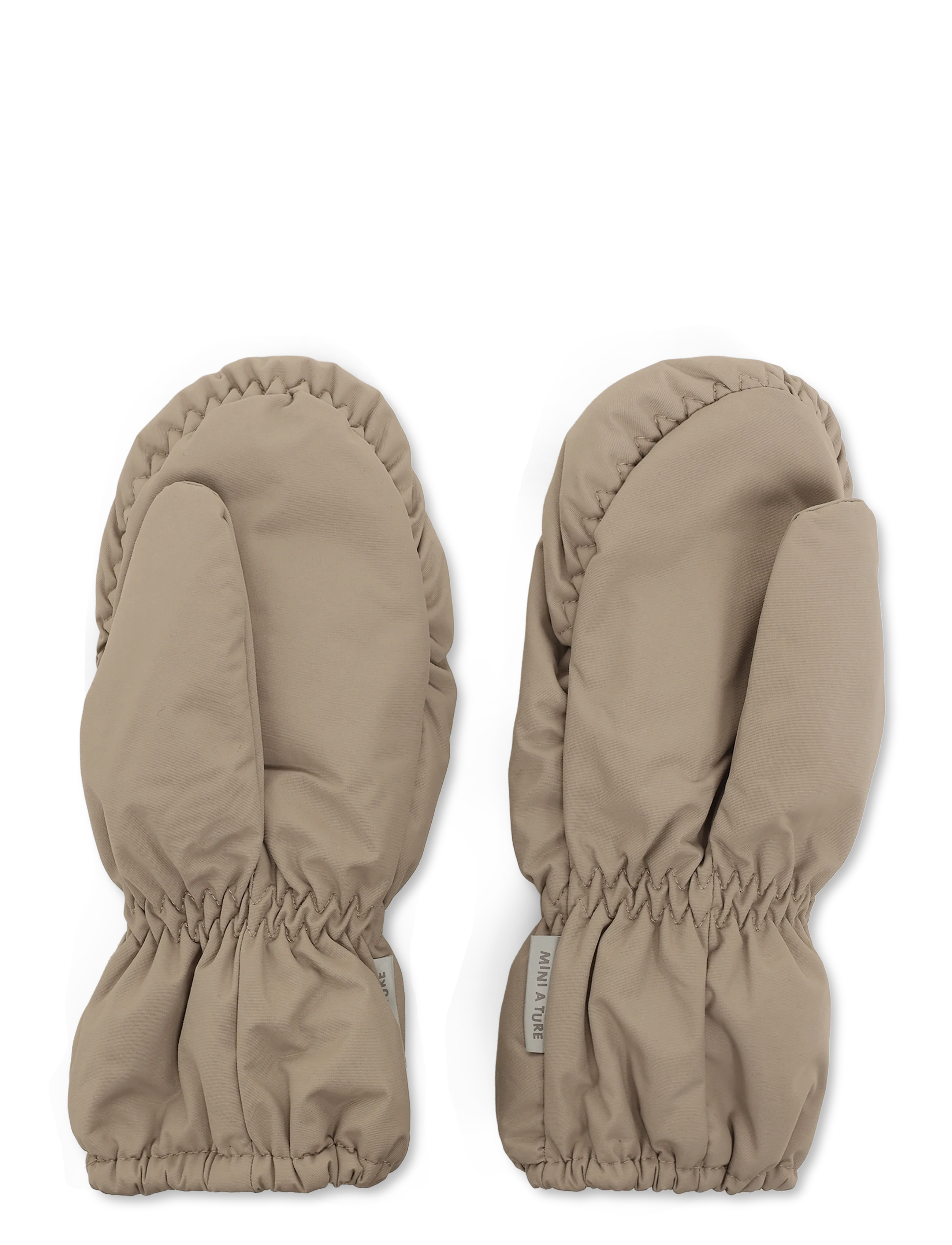 MINI A TURE - MATCORDT fleece lined mittens - handskar - grey brown - 1