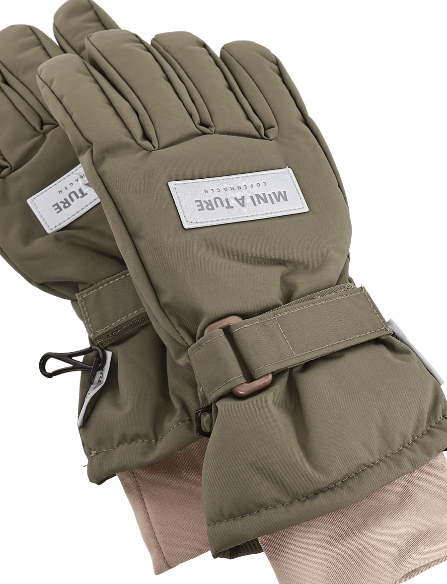 MINI A TURE - MATCELIO gloves - handskar - kalamata green - 2