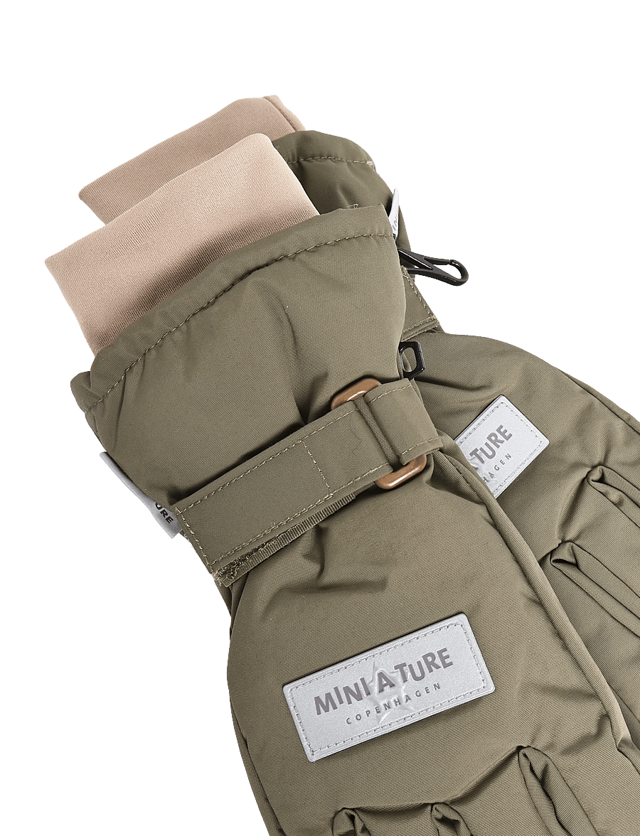 MINI A TURE - MATCELIO gloves - handskar - kalamata green - 3