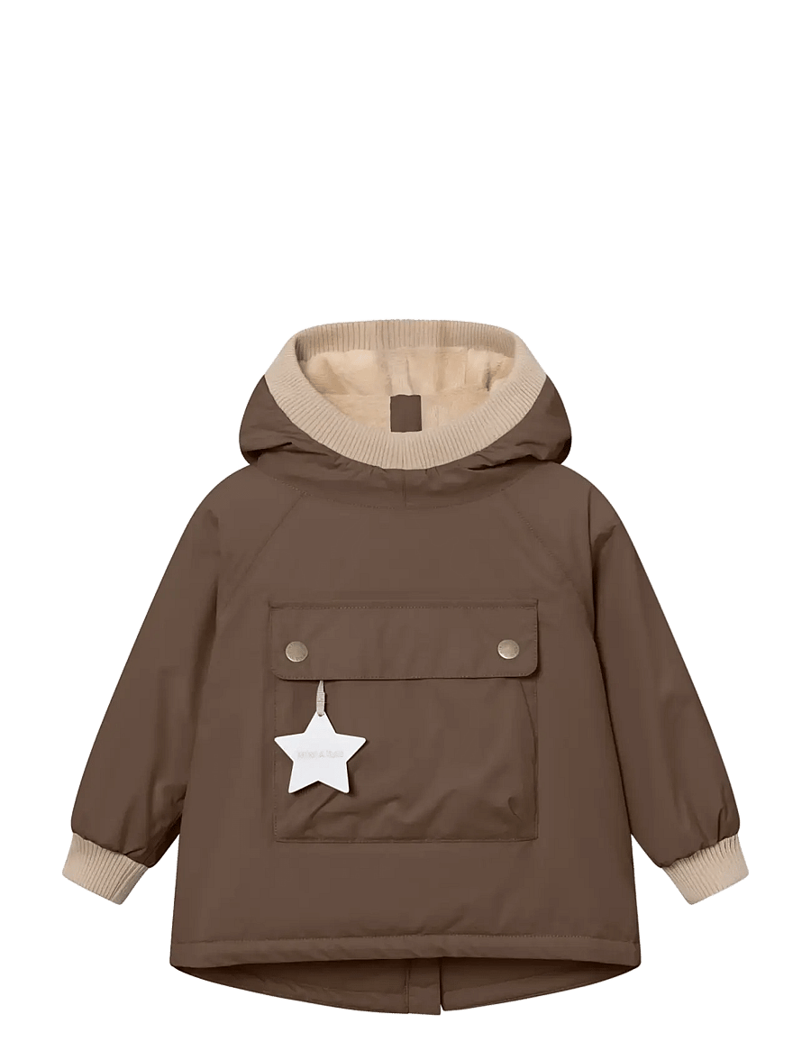 MINI A TURE - MATBABYWEN fleece lined winter anorak. GRS - anoraker - chestnut brown - 0