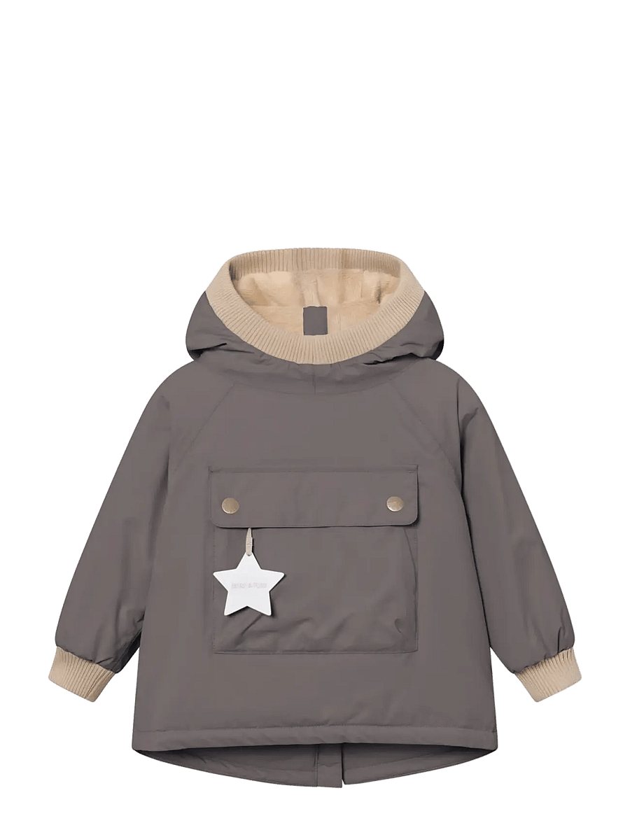 MINI A TURE - MATBABYWEN fleece lined winter anorak. GRS - anoraks - plum kitten - 0
