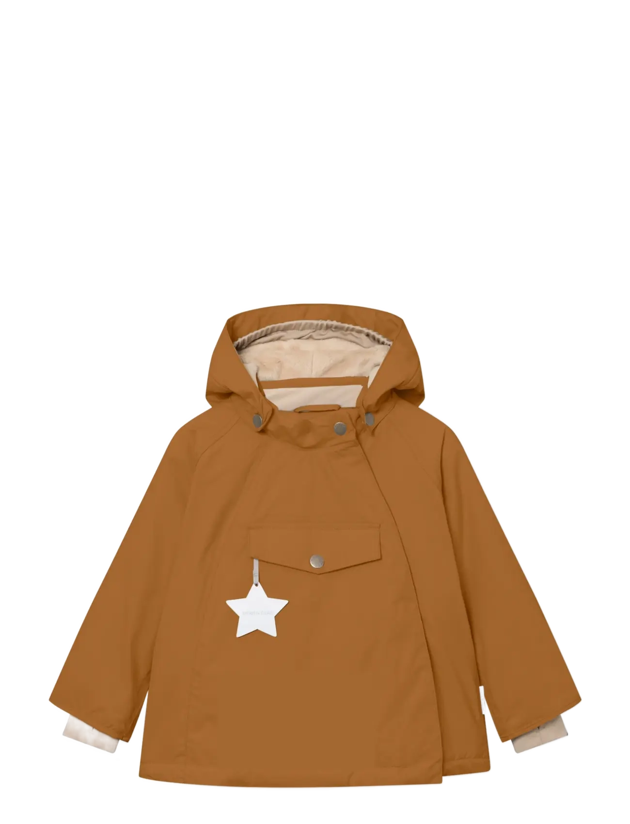 MINI A TURE Matwang Fleece Lined Winter Jacket. Grs, Kinder, Fleecegefütterte Kapuzen Winterjacke, Braun, Gr.86