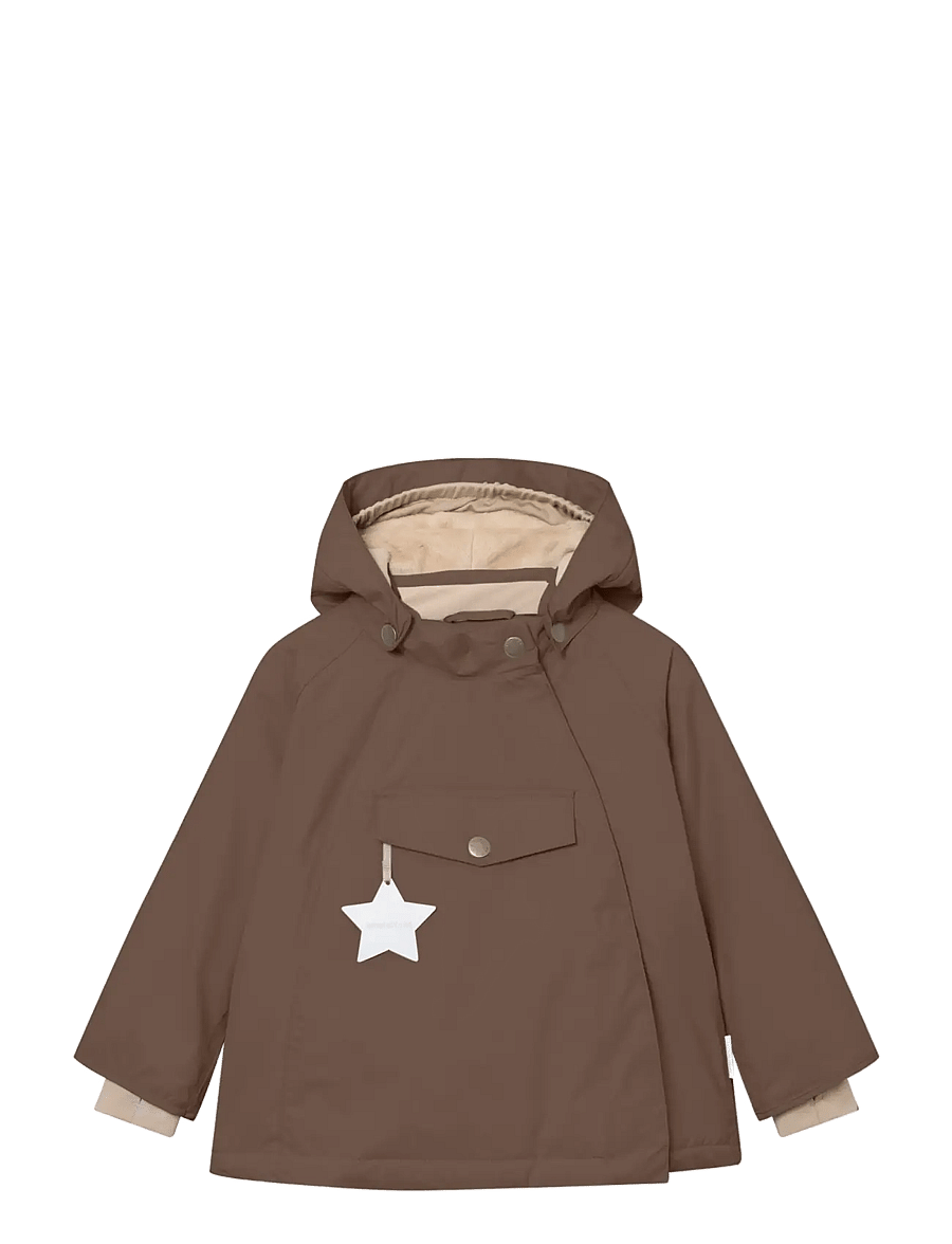 MINI A TURE - MATWANG fleece lined winter jacket. GRS - dunjackor & fodrade jackor - chestnut brown - 0