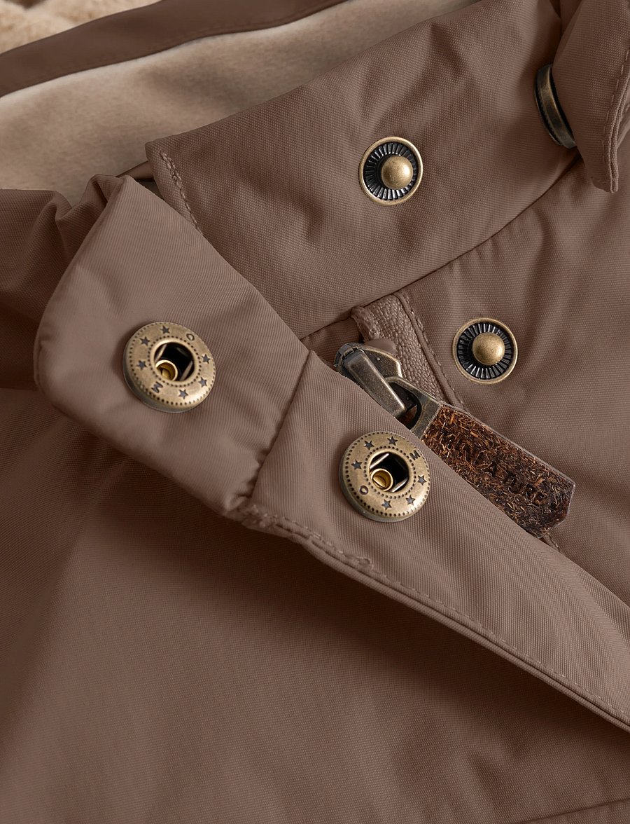 MINI A TURE - MATWANG fleece lined winter jacket. GRS - dunjackor & fodrade jackor - chestnut brown - 3