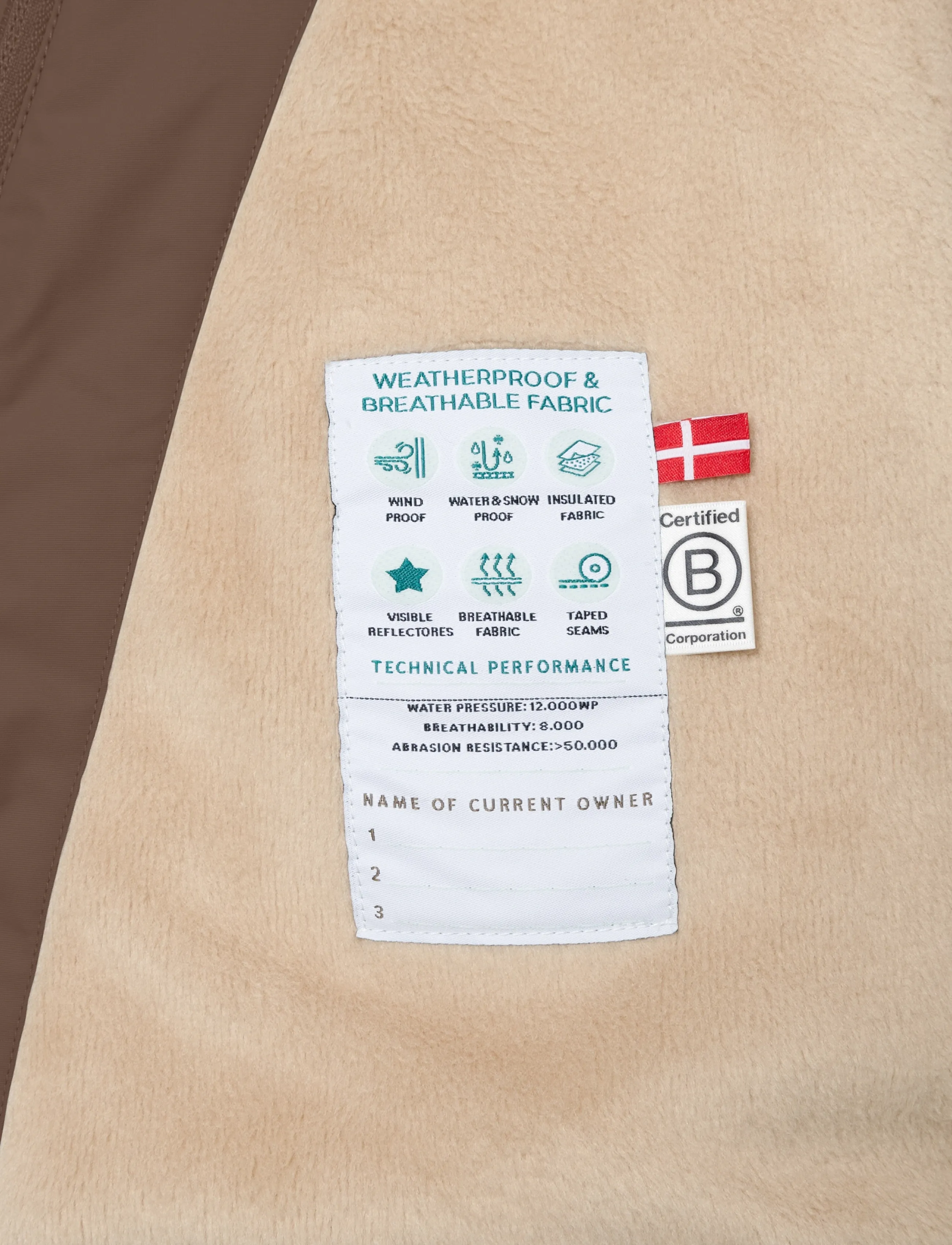 MINI A TURE - MATWANG fleece lined winter jacket. GRS - dunjackor & fodrade jackor - chestnut brown - 5