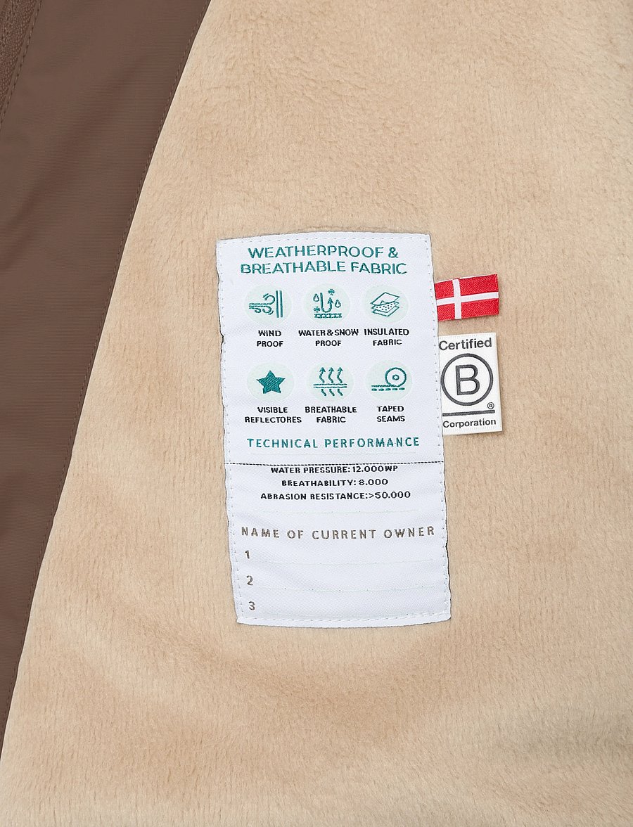 MINI A TURE - MATWANG fleece lined winter jacket. GRS - dunjackor & fodrade jackor - chestnut brown - 5