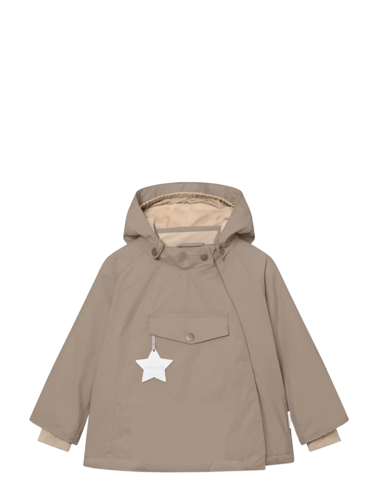 MINI A TURE Matwang Fleece Lined Winter Jacket. Grs, Kinder, Fleecegefütterte Kapuzen Winterjacke, Braun, Gr.86