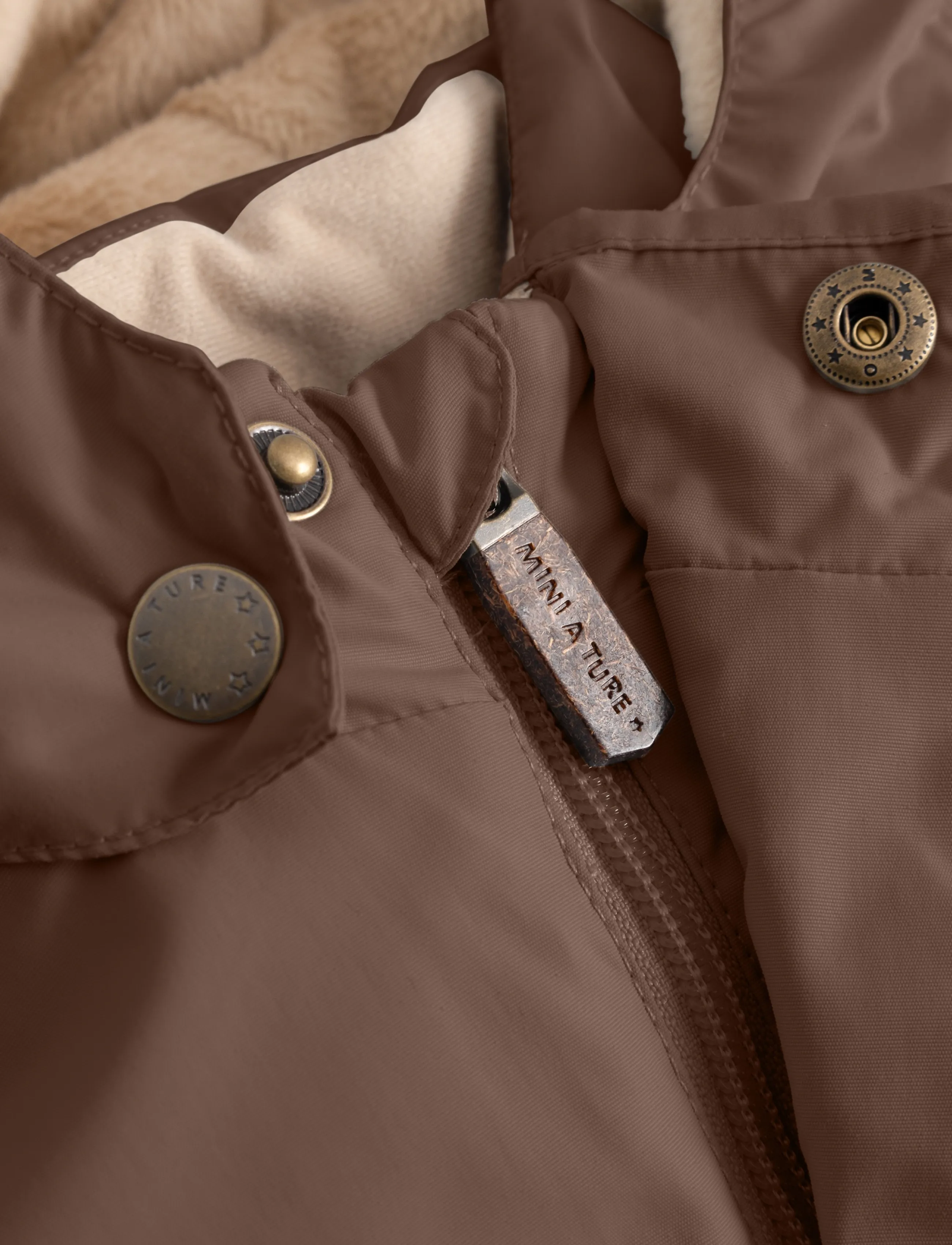 MINI A TURE - MATWALLY fleece lined winter jacket. GRS - dunjackor & fodrade jackor - chestnut brown - 3