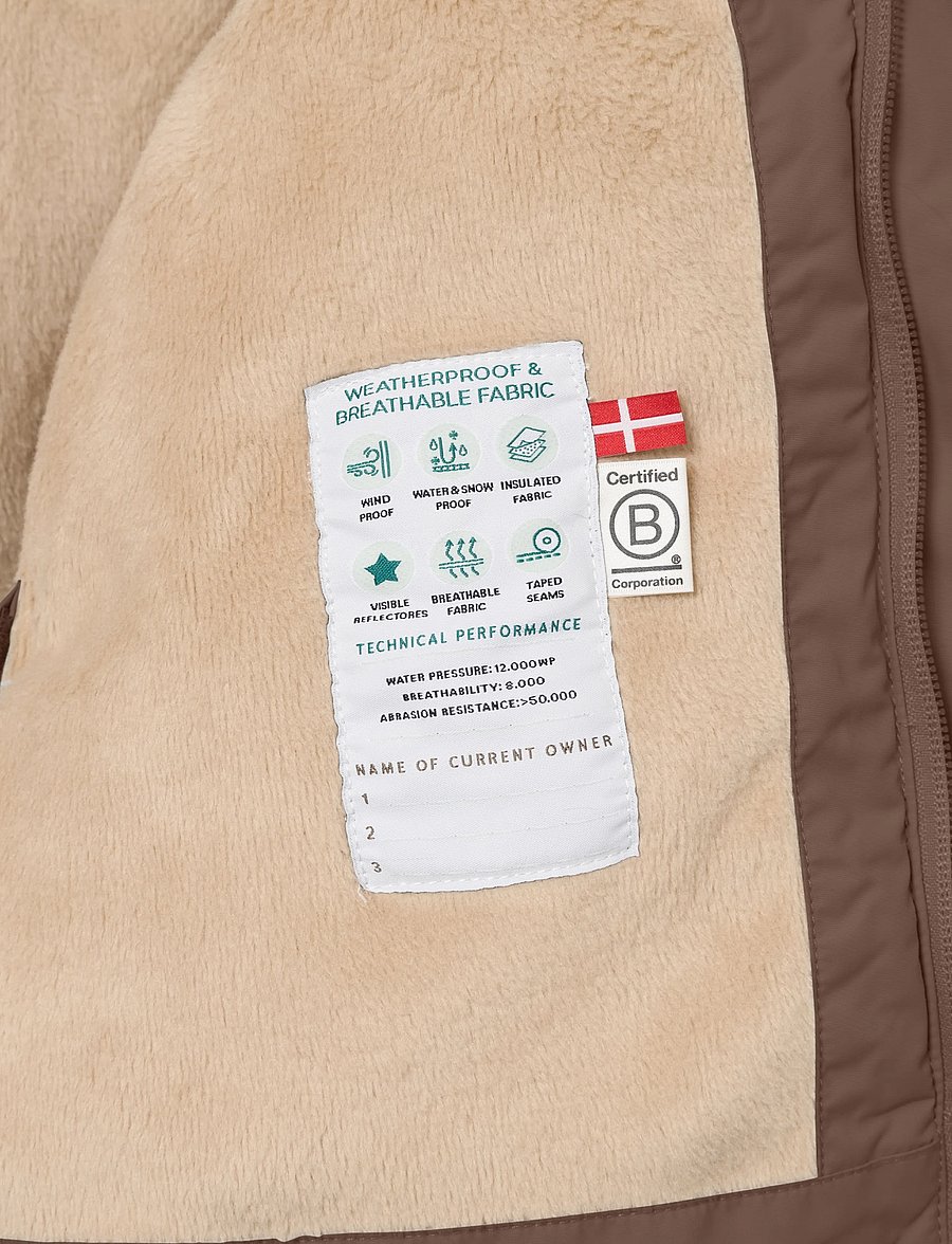 MINI A TURE - MATWALLY fleece lined winter jacket. GRS - dunjackor & fodrade jackor - chestnut brown - 5
