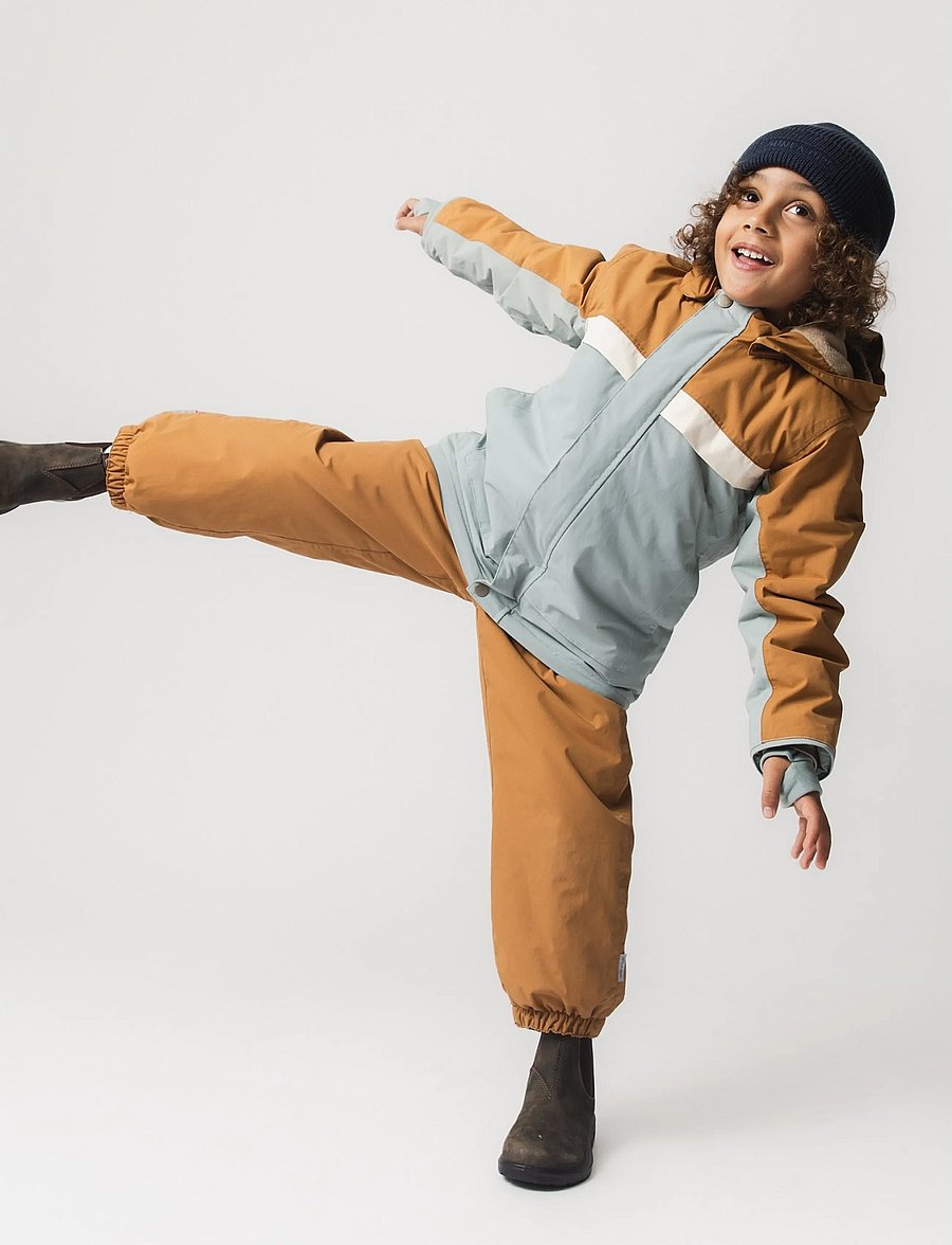 MINI A TURE - MATWALDO fleece lined winter jacket. GRS - skidjackor - slate gray - brown sugar - 5
