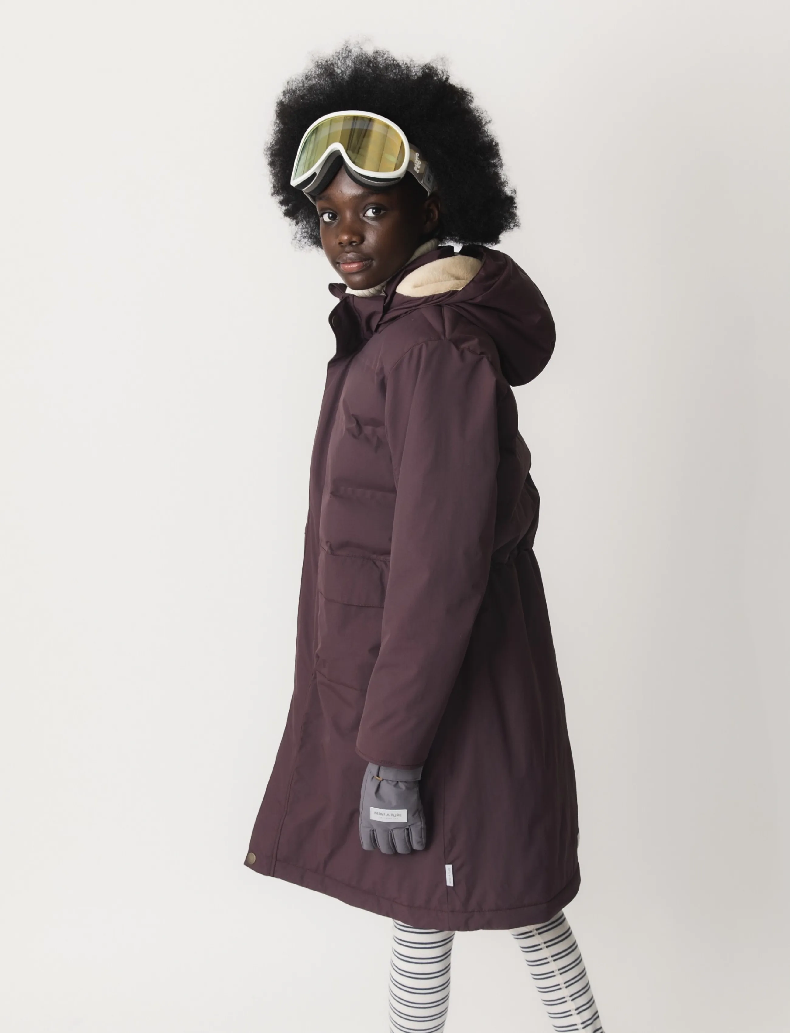 MINI A TURE - MATVENCASIA fleece lined winter jacket. GRS - dunjackor & fodrade jackor - fudge aubergine - 4