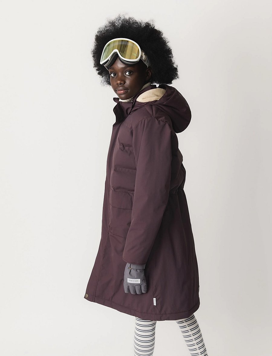 MINI A TURE - MATVENCASIA fleece lined winter jacket. GRS - dunjackor & fodrade jackor - fudge aubergine - 4