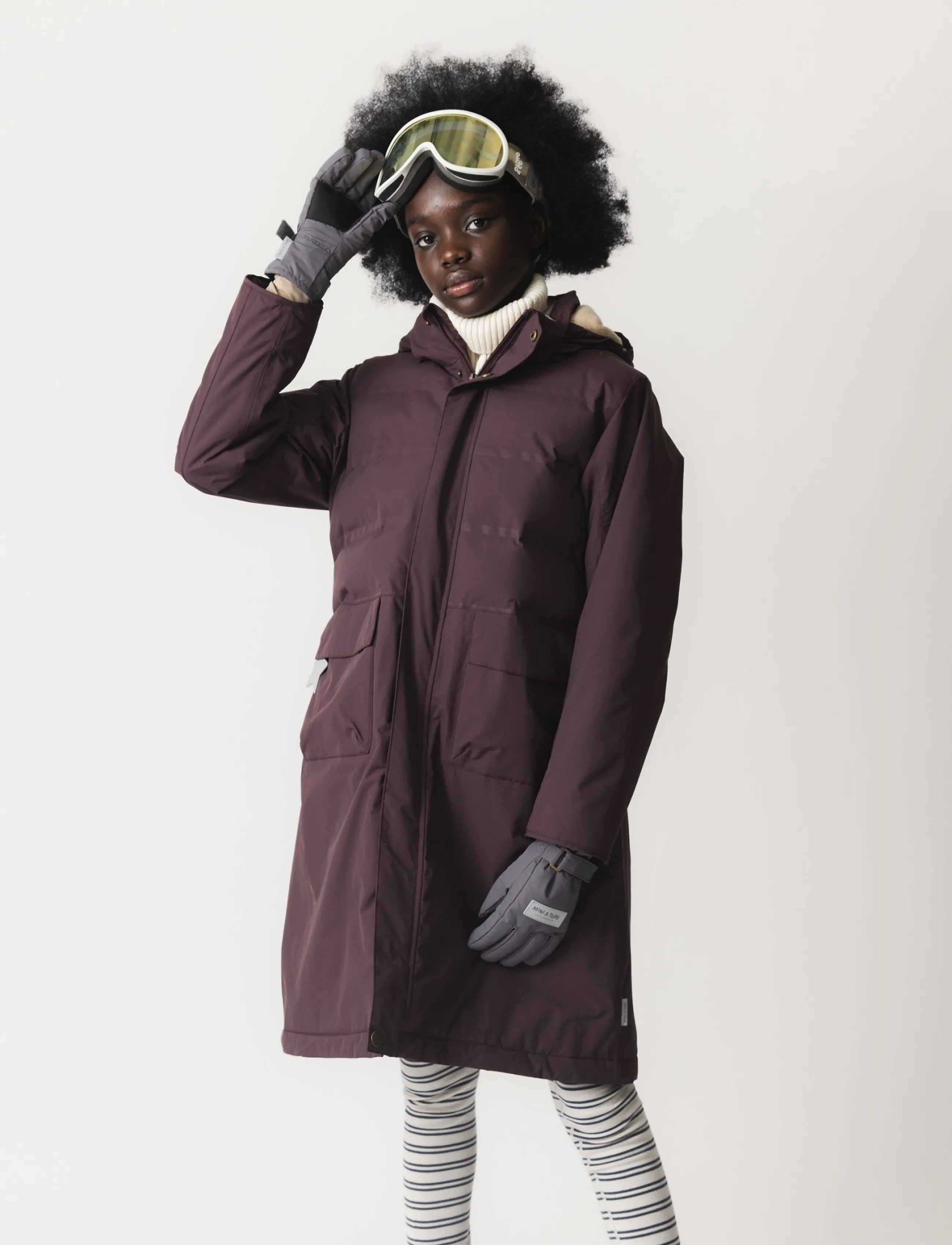 MINI A TURE - MATVENCASIA fleece lined winter jacket. GRS - dunjackor & fodrade jackor - fudge aubergine - 5