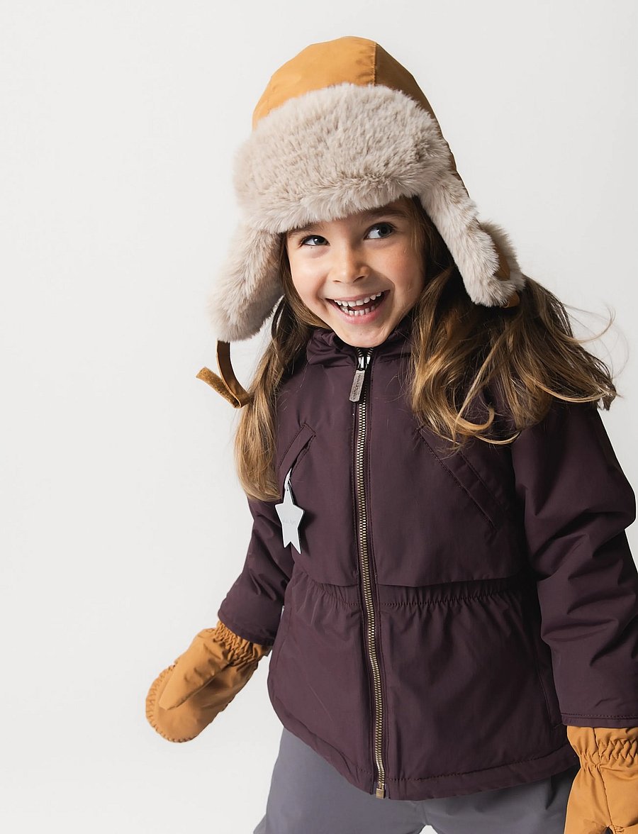 MINI A TURE - MATALGEANA fleece lined winter jacket. GRS - dunjackor & fodrade jackor - fudge aubergine - 0