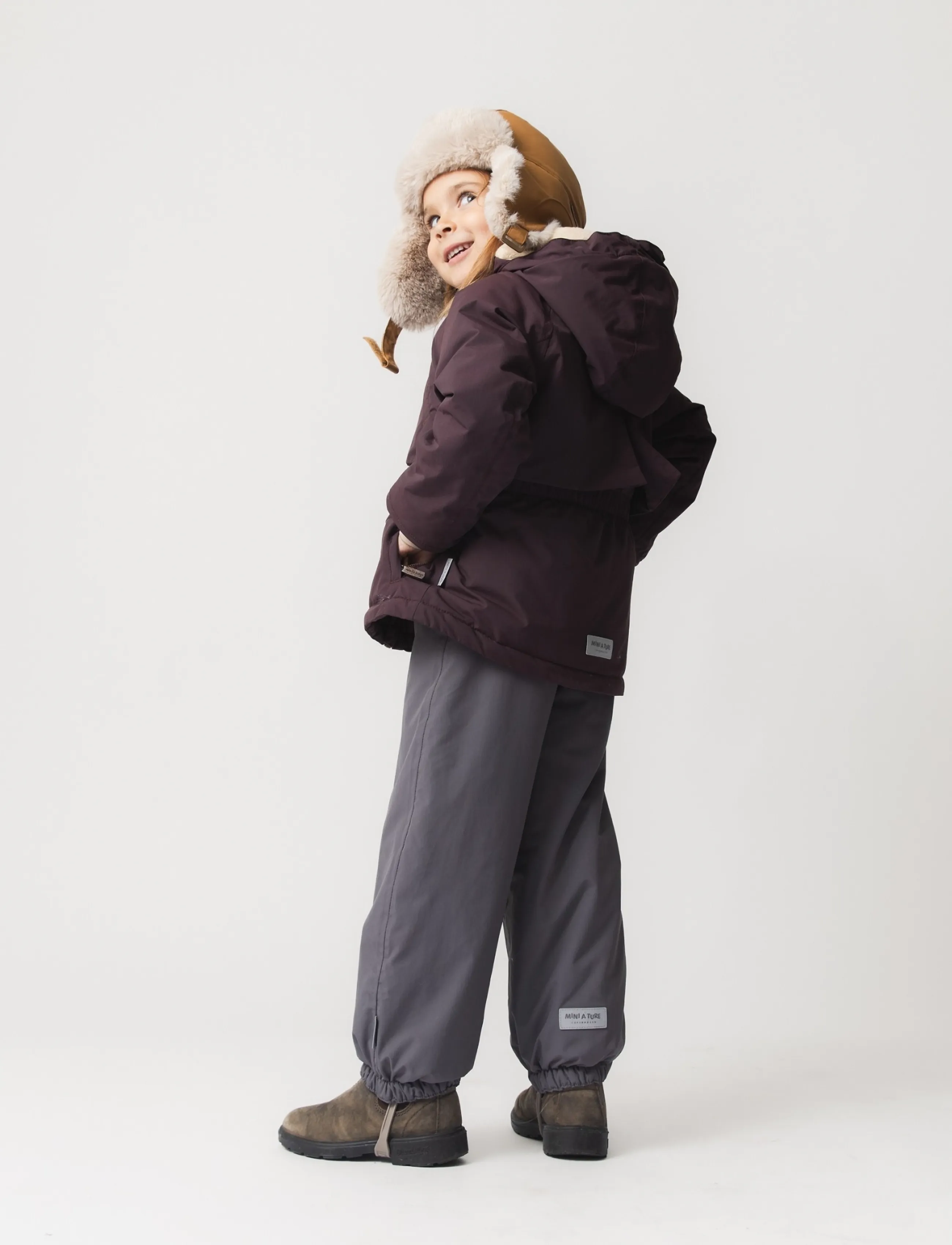 MINI A TURE - MATALGEANA fleece lined winter jacket. GRS - dunjackor & fodrade jackor - fudge aubergine - 4