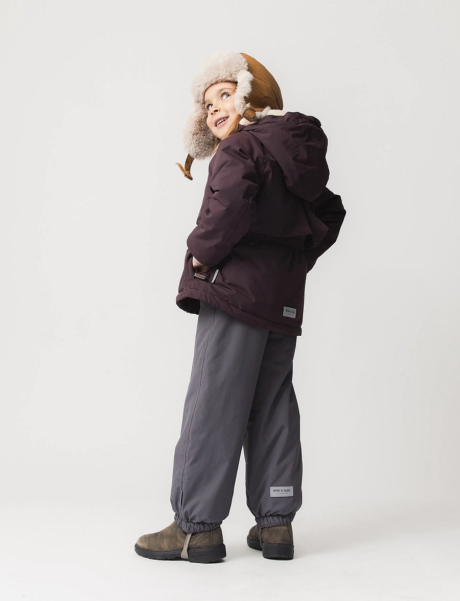 MINI A TURE - MATALGEANA fleece lined winter jacket. GRS - dunjackor & fodrade jackor - fudge aubergine - 4