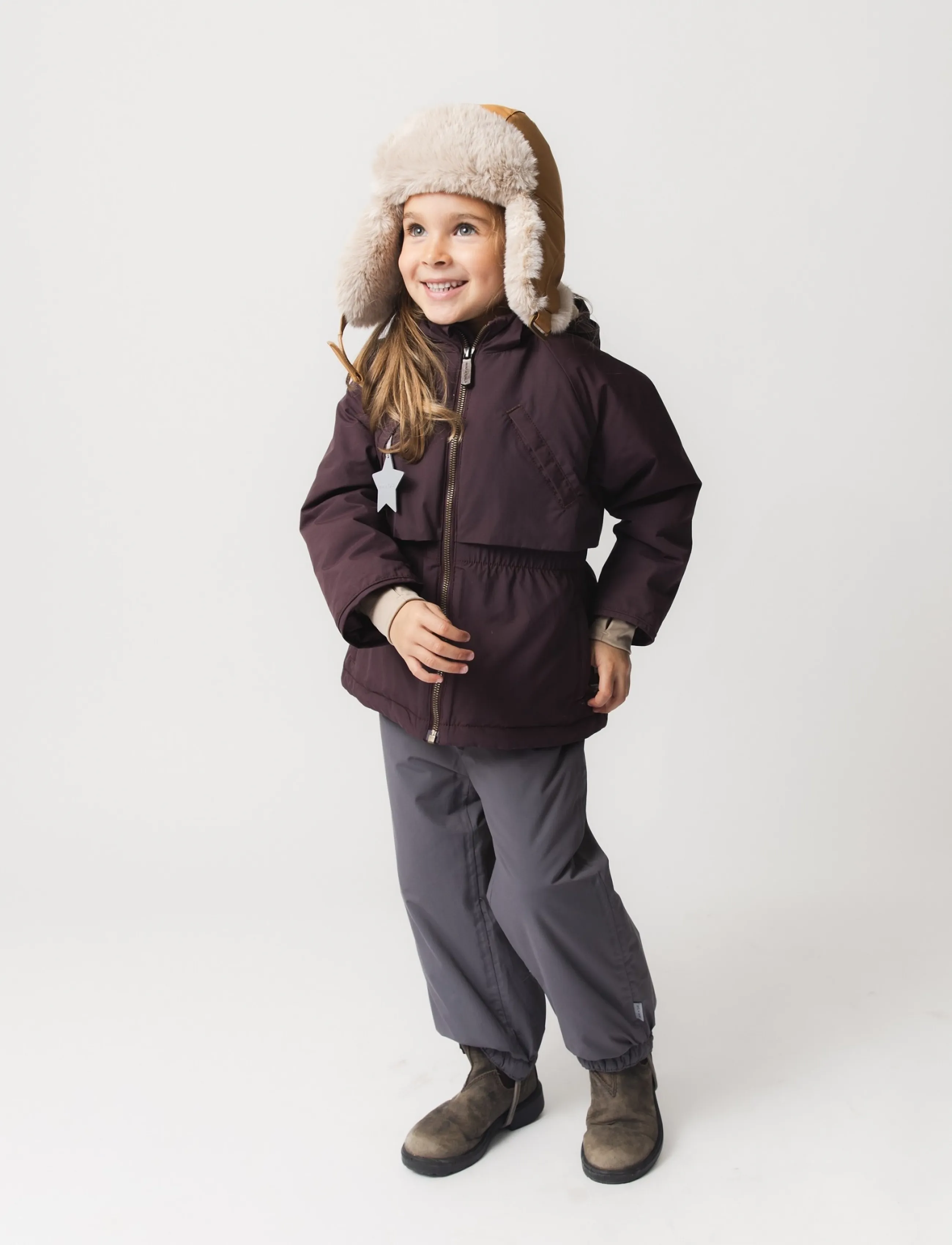 MINI A TURE - MATALGEANA fleece lined winter jacket. GRS - dunjackor & fodrade jackor - fudge aubergine - 5