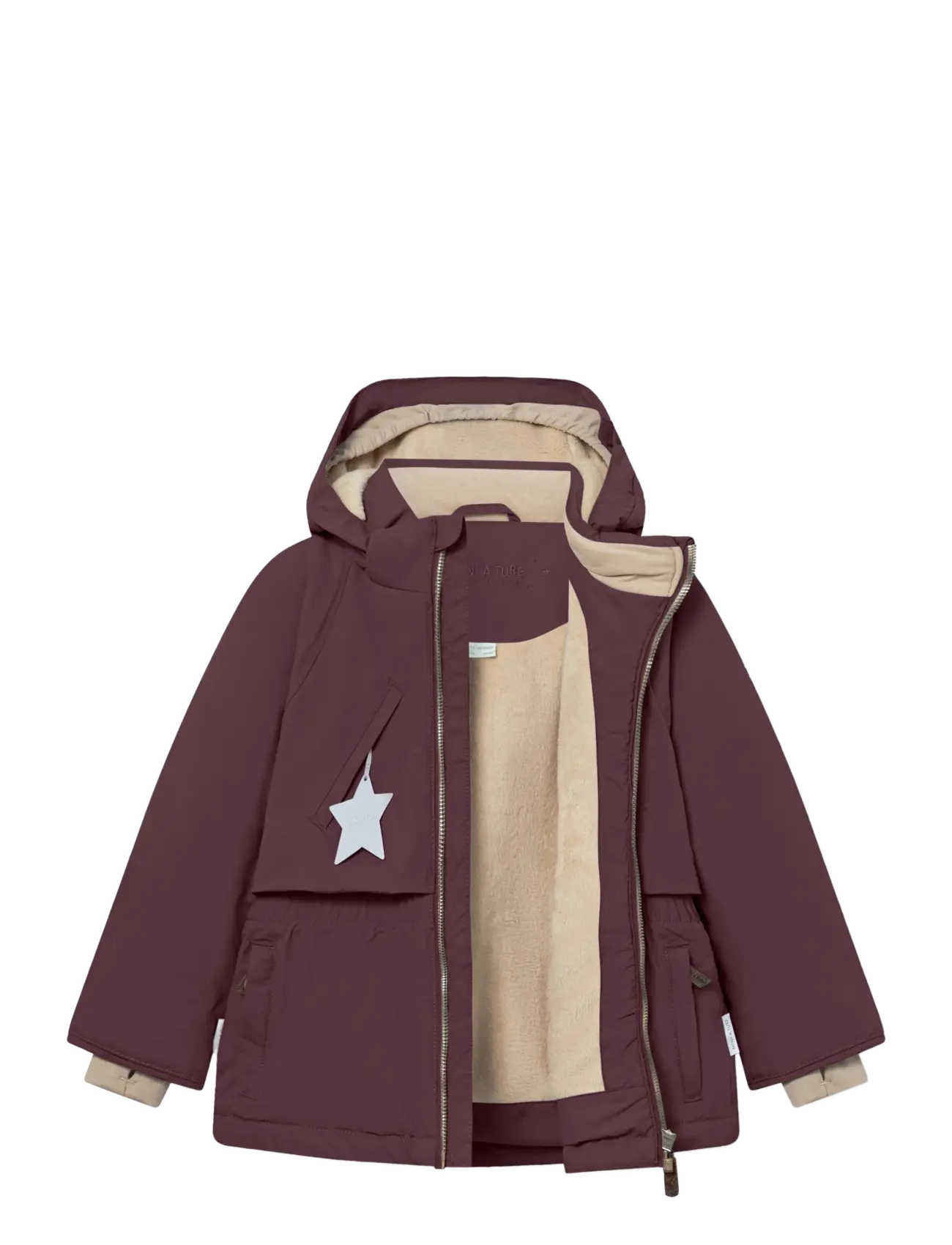 MINI A TURE - MATALGEANA fleece lined winter jacket. GRS - dunjackor & fodrade jackor - fudge aubergine - 3