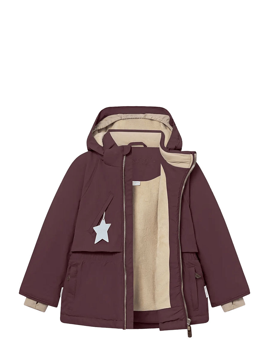 MINI A TURE - MATALGEANA fleece lined winter jacket. GRS - dunjackor & fodrade jackor - fudge aubergine - 3