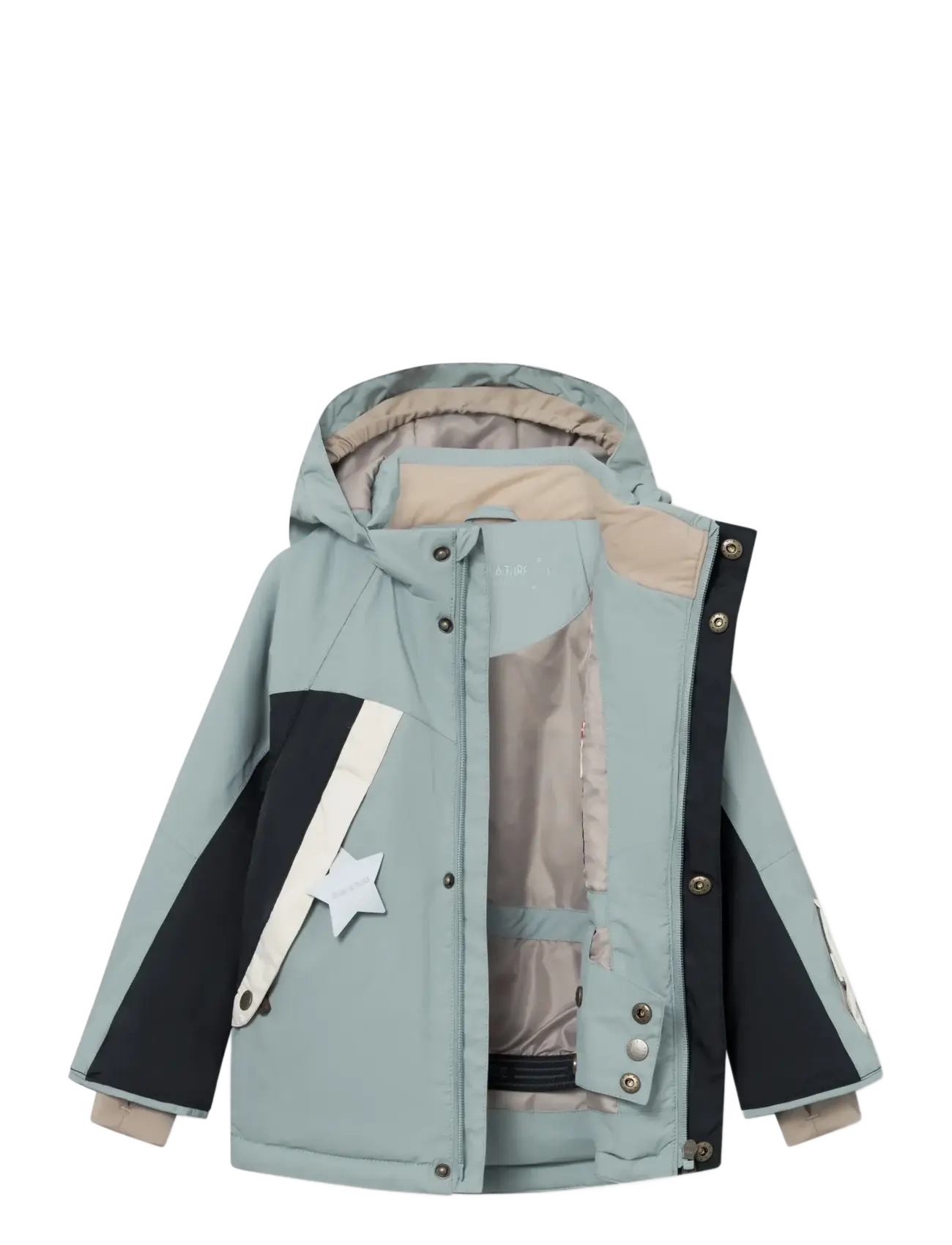 MINI A TURE - MATVALONSO ski jacket. GRS - slate gray - black - 3
