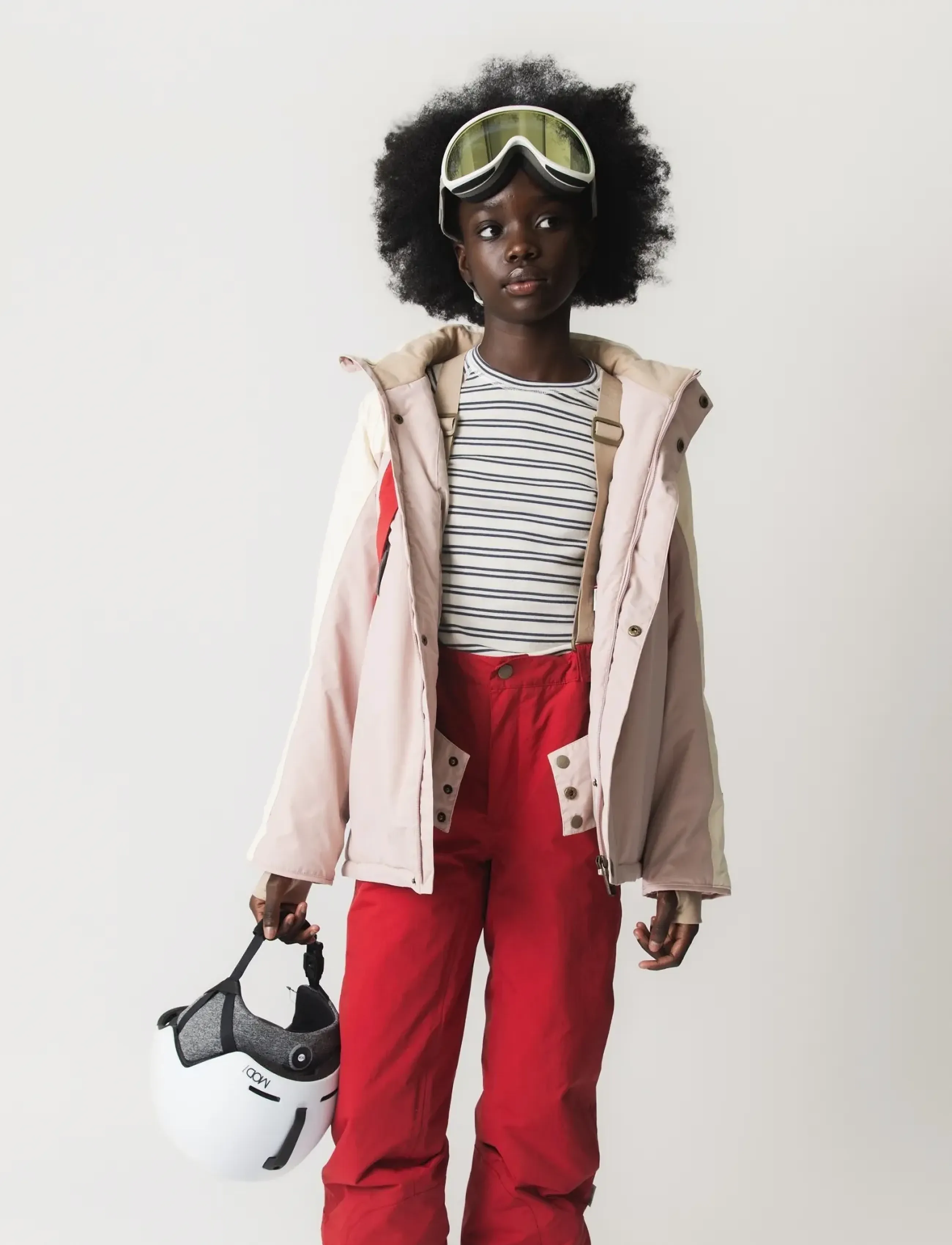 MINI A TURE MATVALONSO ski jacket. GRS - MINI A TURE - WHITE - ADOBE ROSE / pink/rose