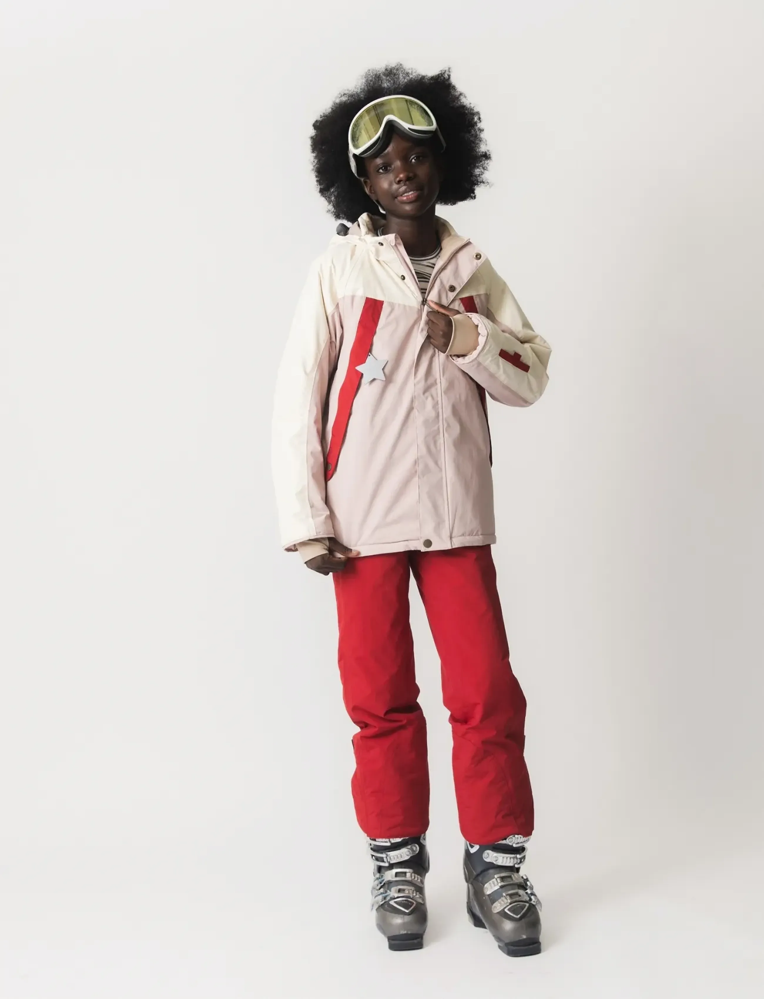 MINI A TURE - MATVALONSO ski jacket. GRS - white - adobe rose - 4