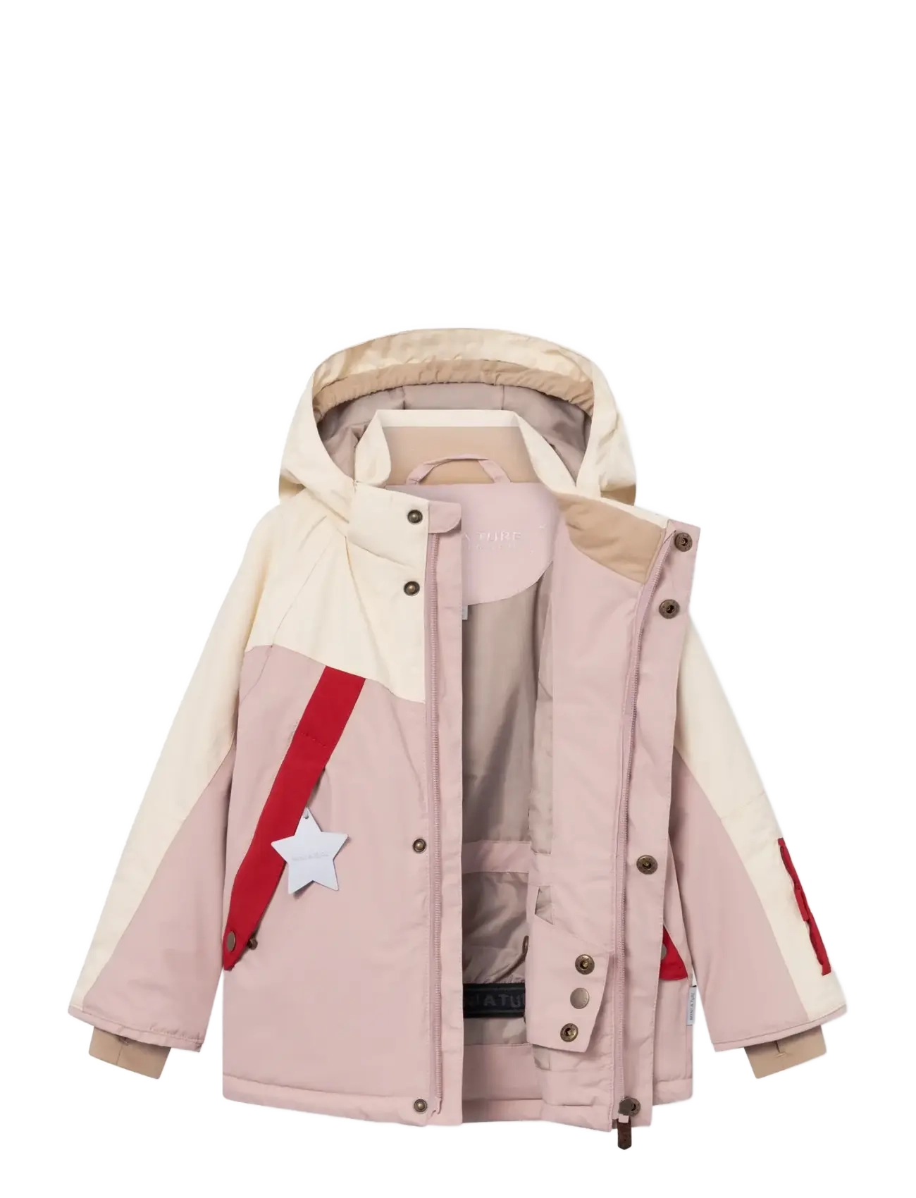 MINI A TURE - MATVALONSO ski jacket. GRS - white - adobe rose - 3