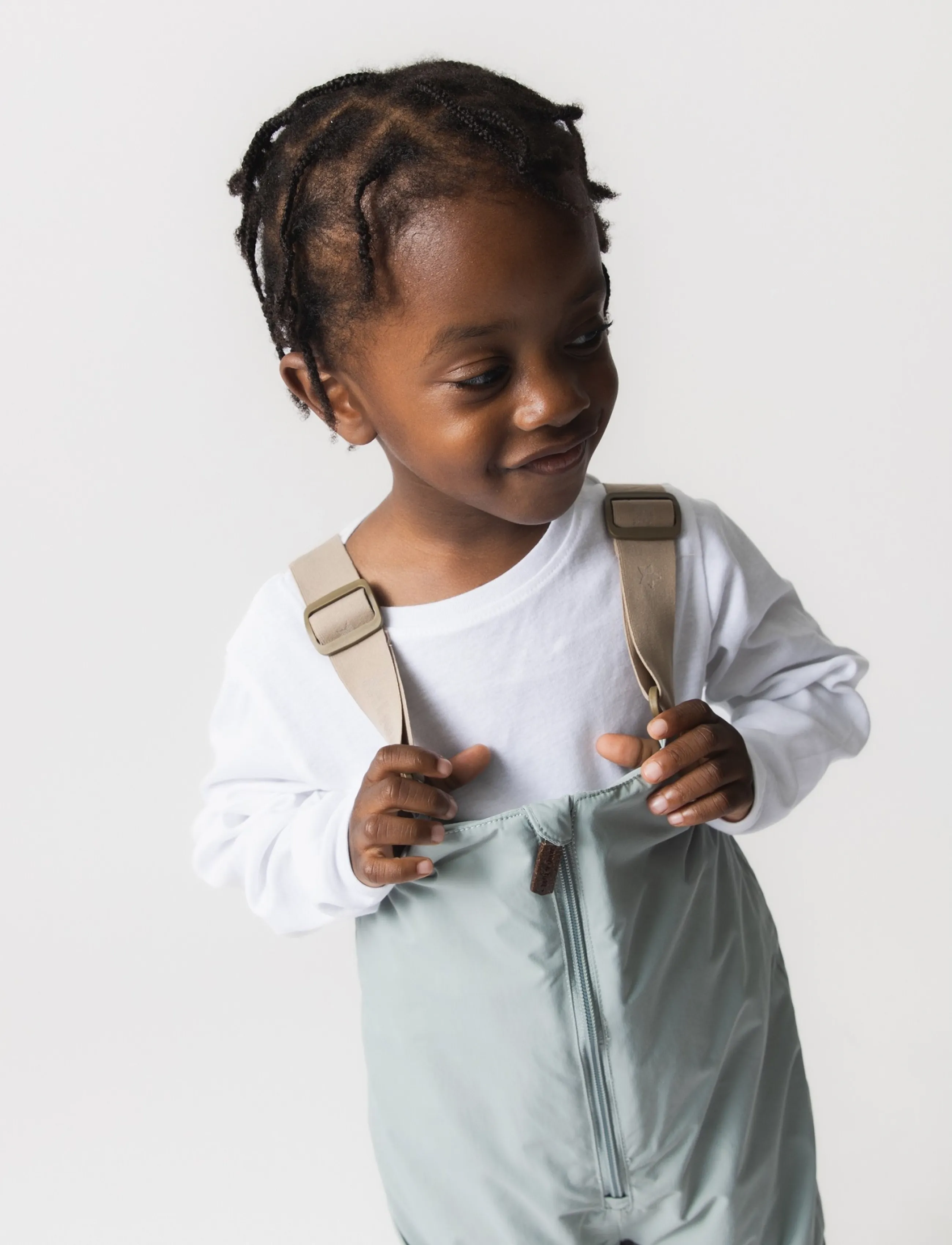 MINI A TURE MATWALENTEX snow pants. GRS - MINI A TURE - SLATE GRAY / green