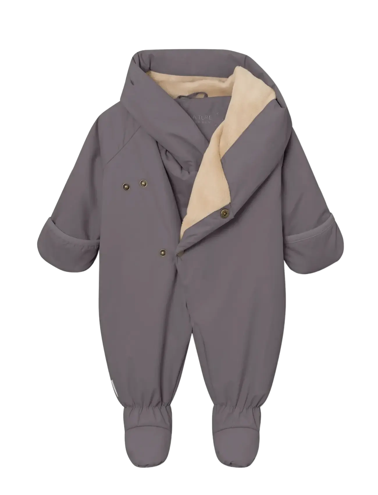 MINI A TURE - MATFIANNA fleece lined winter pramsuit. GRS - vinteroveraller - plum kitten - 2