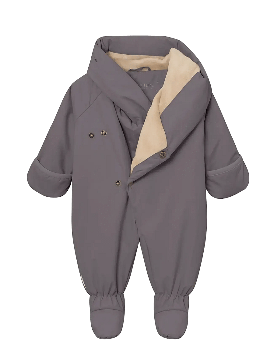MINI A TURE - MATFIANNA fleece lined winter pramsuit. GRS - vinteroveraller - plum kitten - 2