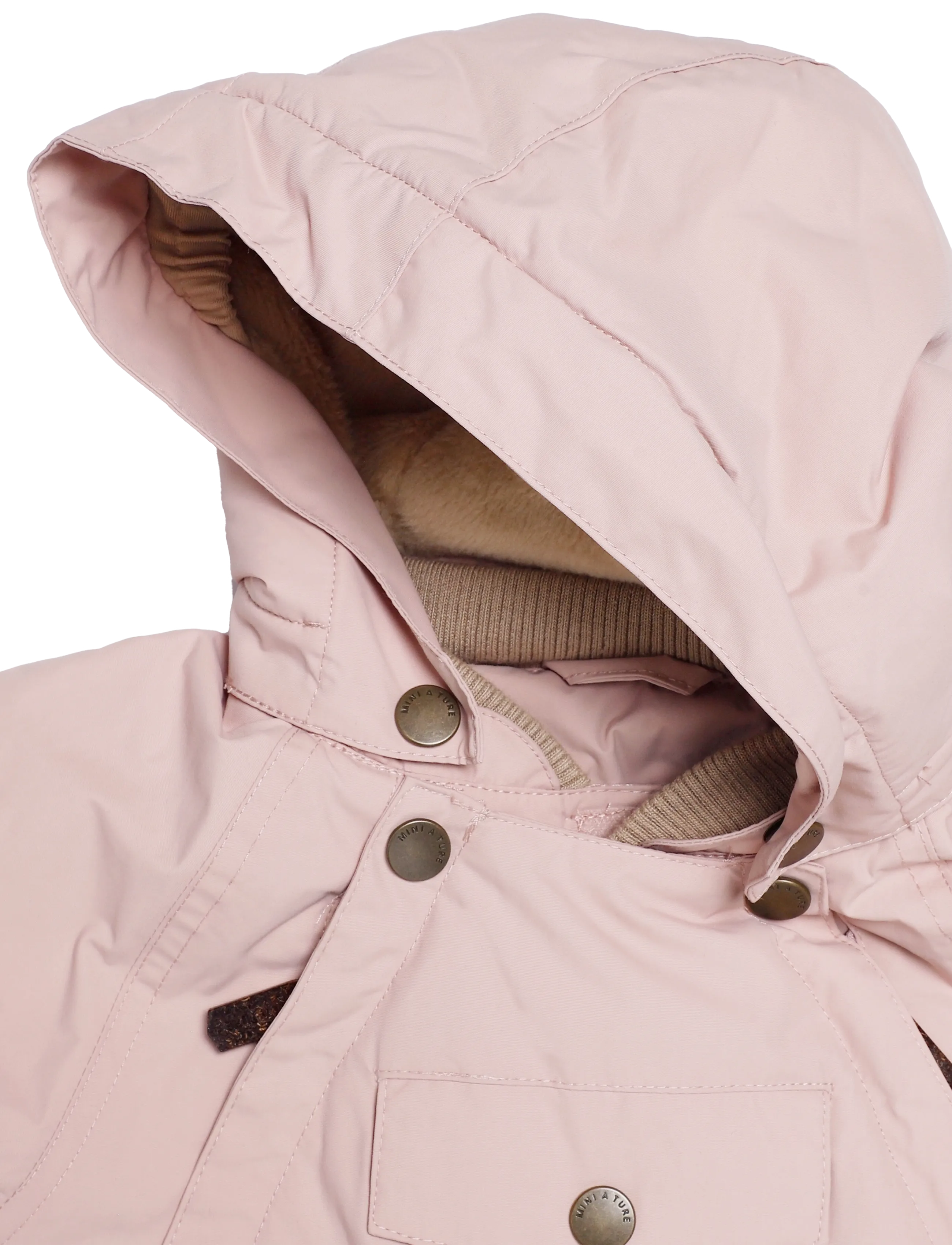 MINI A TURE - MATWISTI fleece lined snowsuit. GRS - shop efter alder - adobe rose - 3