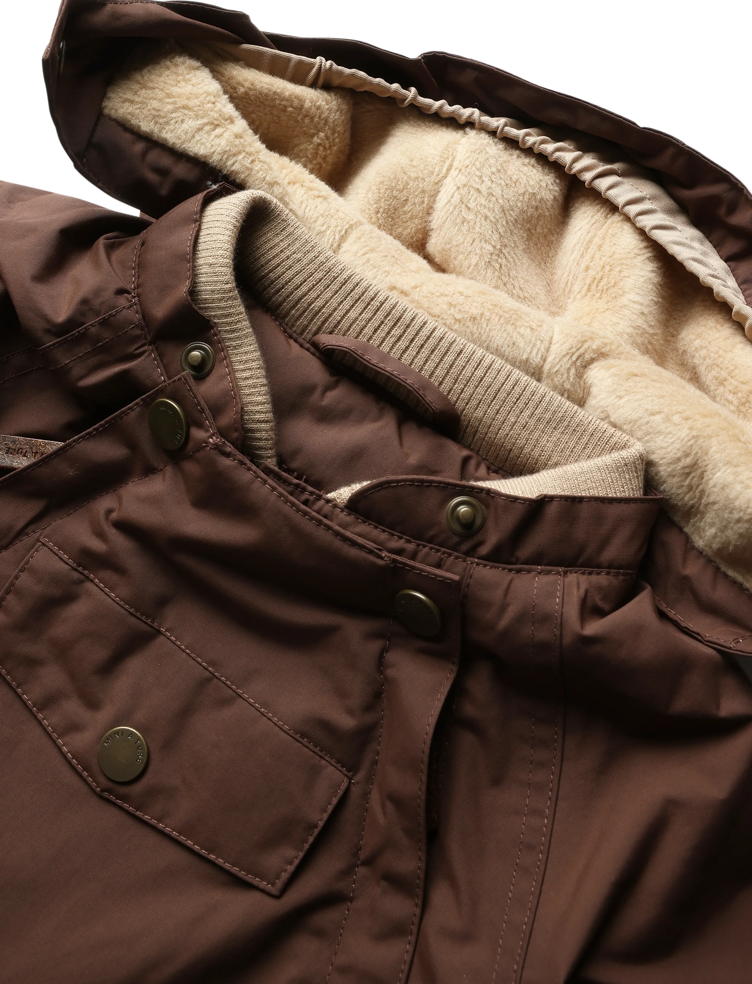 MINI A TURE - MATWISTI fleece lined snowsuit. GRS - vinteroveraller - chestnut brown - 3